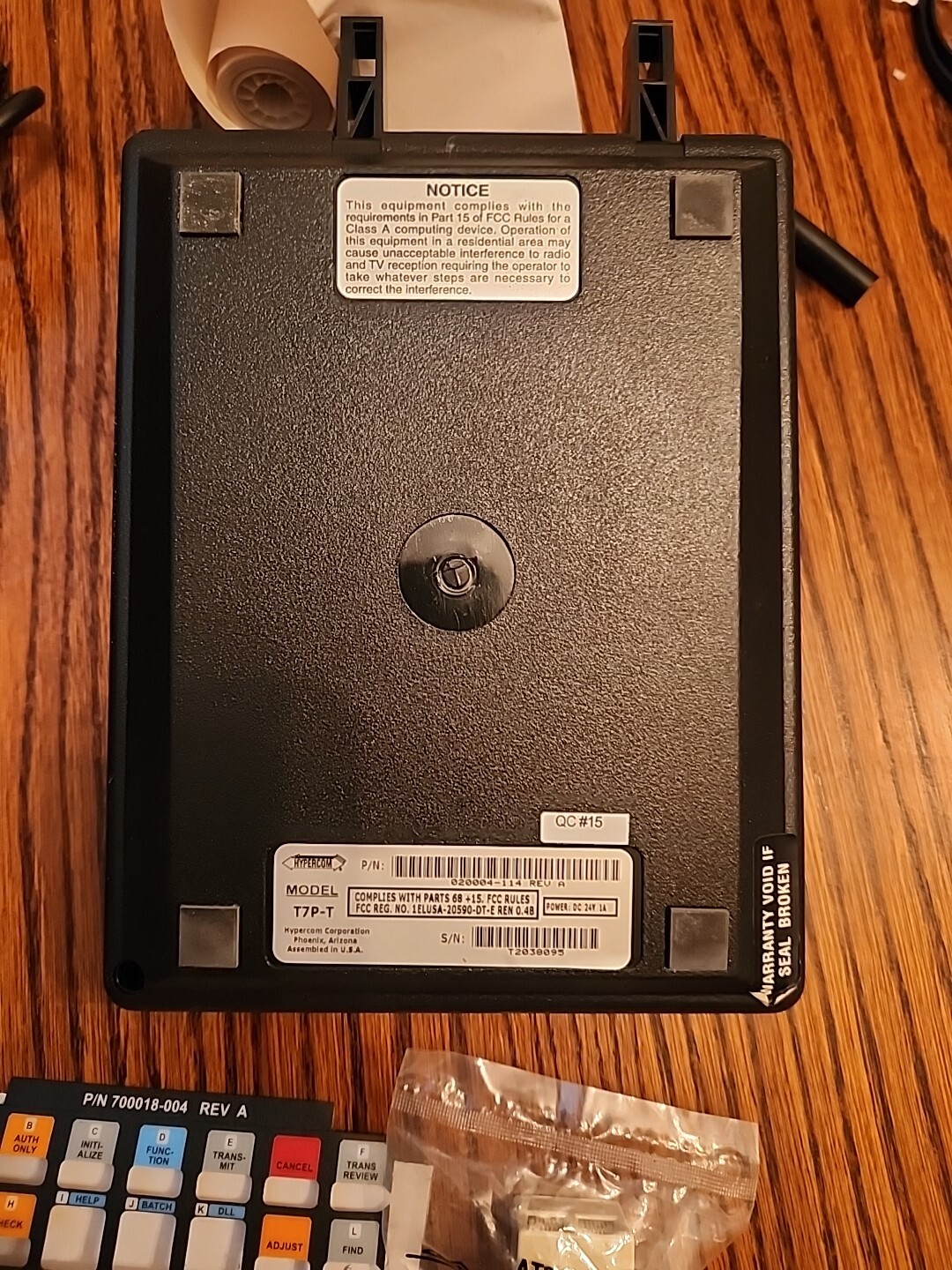 HYPERCOM T7P-T T7 Credit Card Terminal Reader Machine with Power Supply