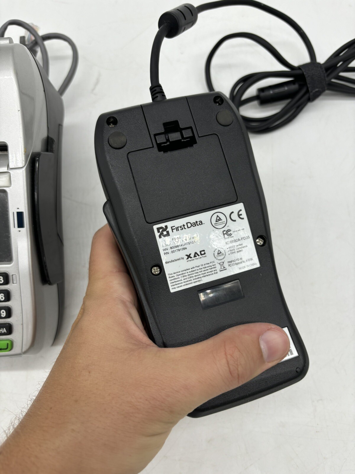 First Data FD-130 DUO Credit Card Machine with FD-35 EMV NFC PIN pad