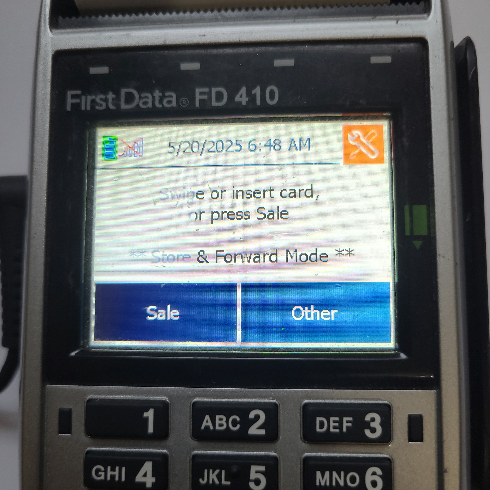 FirstData FD 410 DW Wireless Mobile Payment Processing Credit Card Terminal