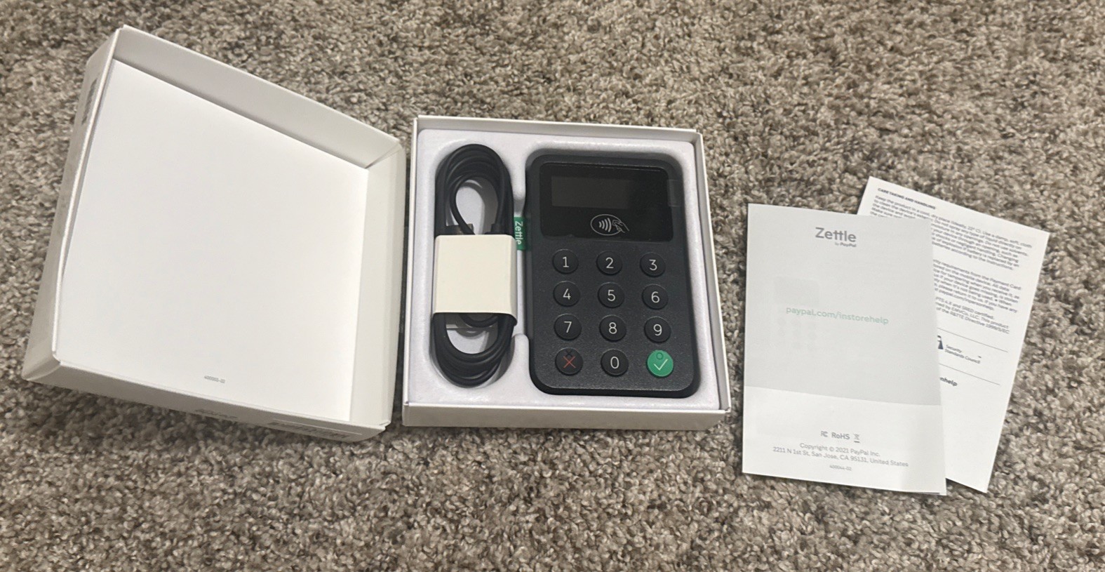 Zettle Reader 2 By PayPal Wireless Chip & Pin Card Reader Black NEW