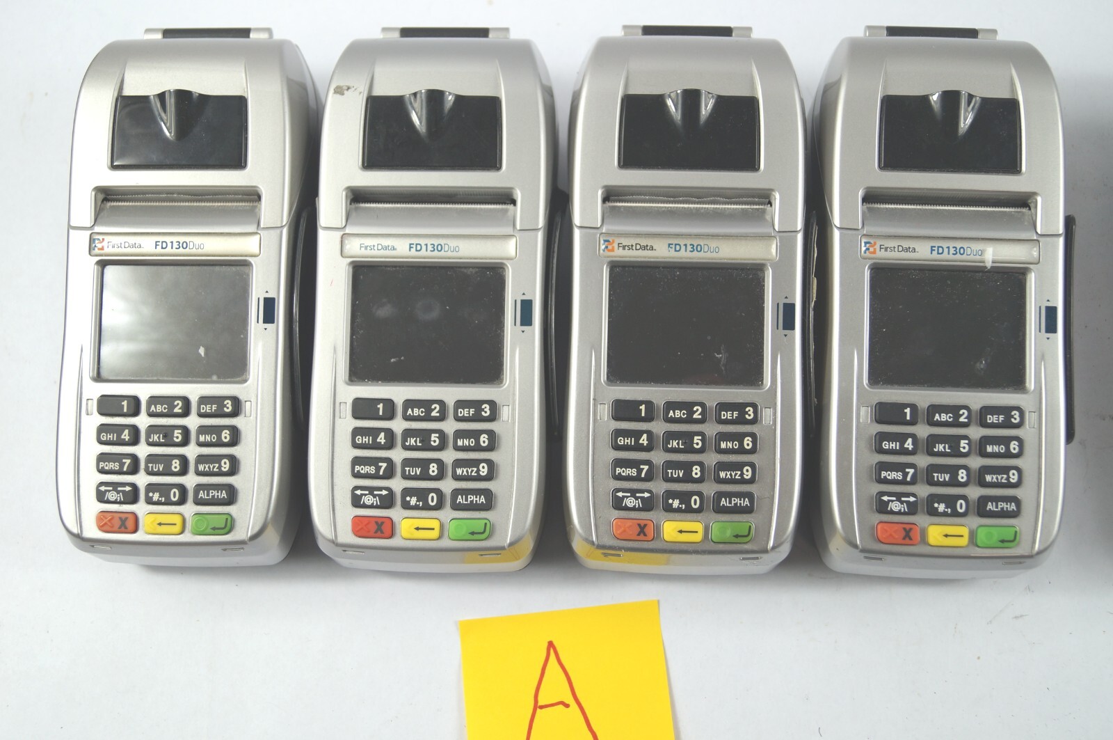 LOT (4) First Data FD130 Duo Credit Card Readers X13-12056 No Power Cords D213
