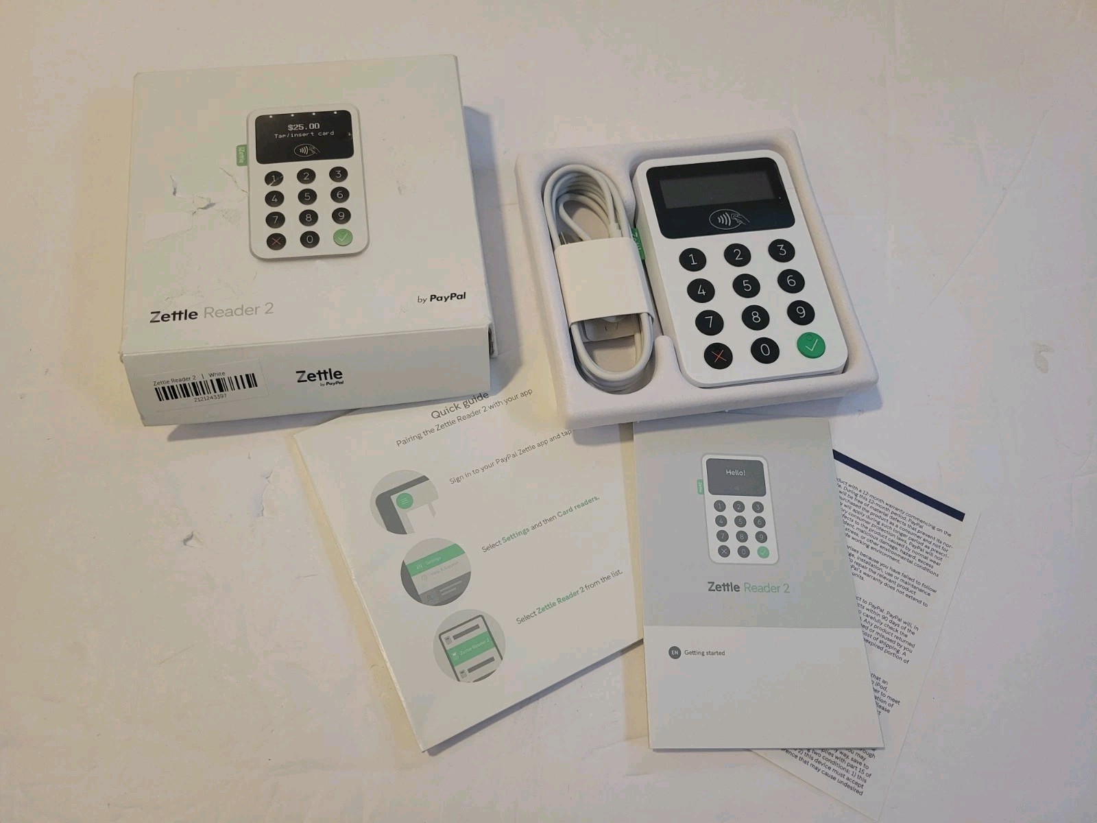 2020 Zettle Reader 2 White by PayPal | Contactless Chip & PIN | New Open Box