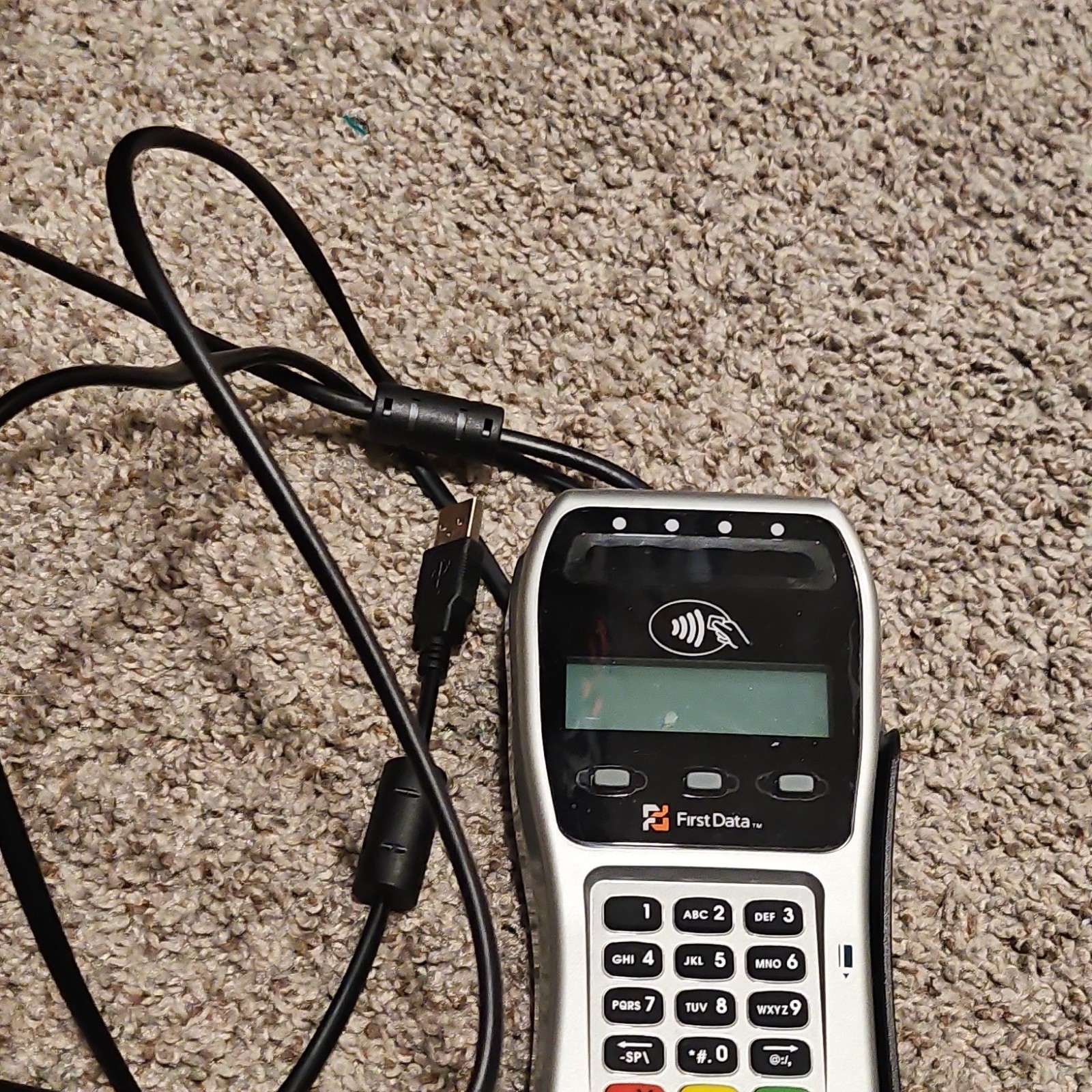 First Data FD-35 Pin Pad Credit Card Terminal Wired Reader with USB Cable