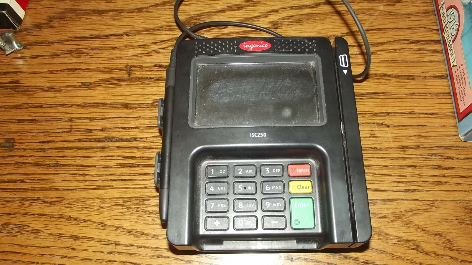 Ingenico iSC250 ISC Touch 250 Credit Card Terminal w/ Stylus NO cord WITH STAND!
