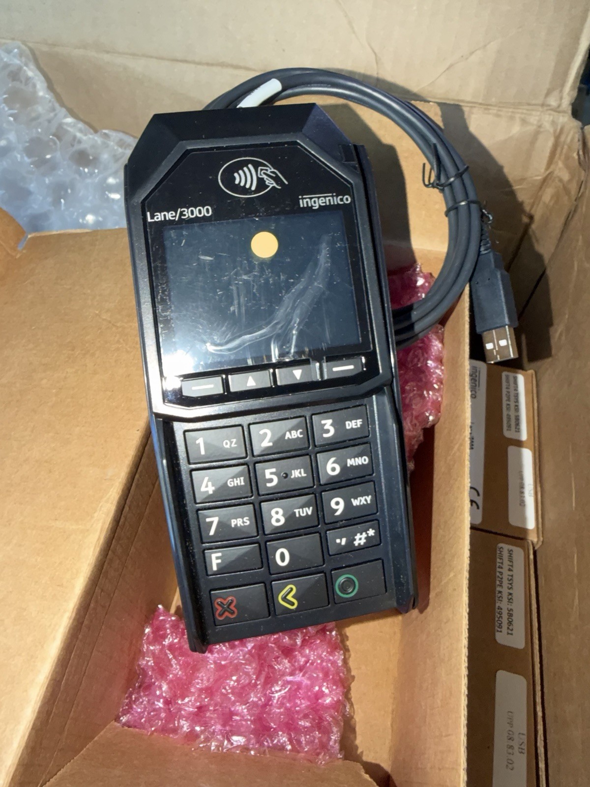 Lot of 24! Ingenico Lane 3000 CL/Eth USB Pin-Pad Credit Card Terminal Tap to Pay