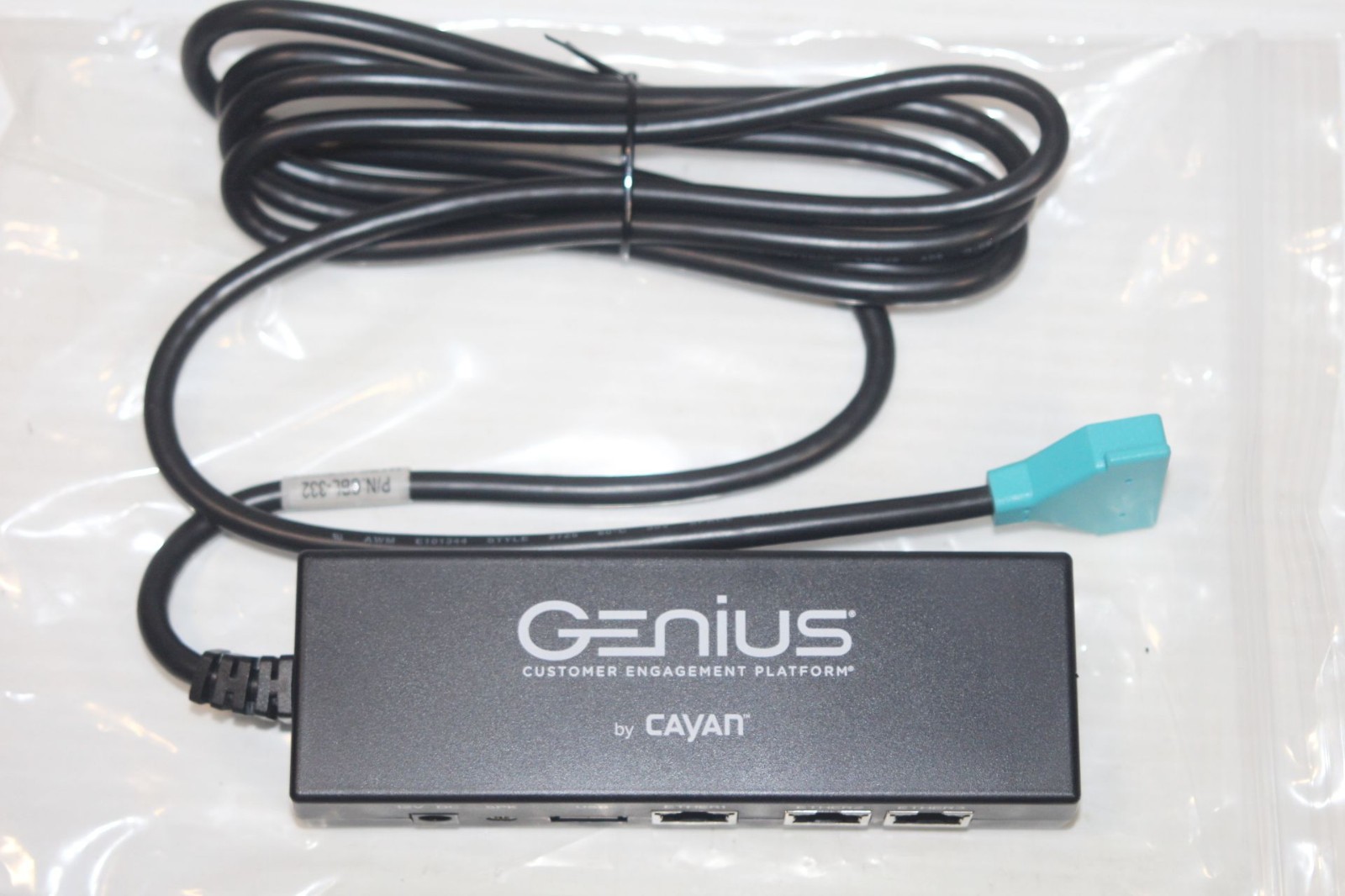 Genius Customer Platform CBL-332-002 Power Injector Supply Ethernet Verifone