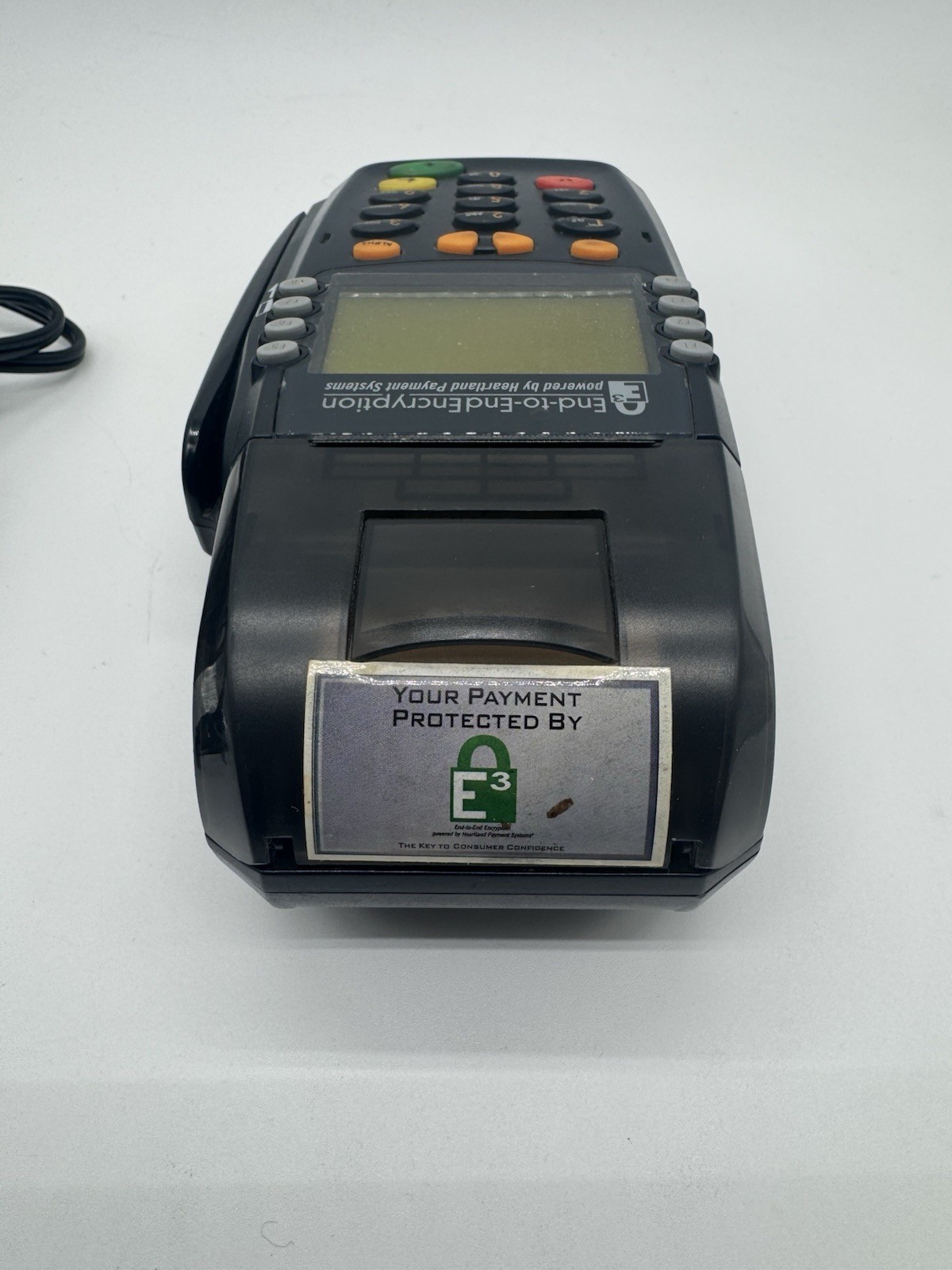 Heartland E3 POS Credit Card Terminal HPS-E3-T1-BH4YGD1HB w/ Power Supply