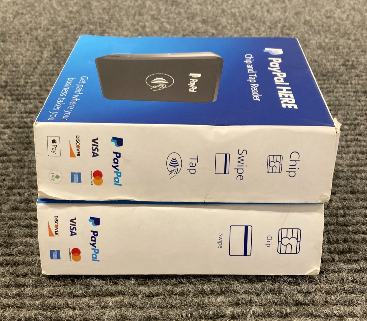 Lot of 2 Paypal PCTUSDCRT Chip And Tap Card Phone Readers PCTUSDCRT – NIB –