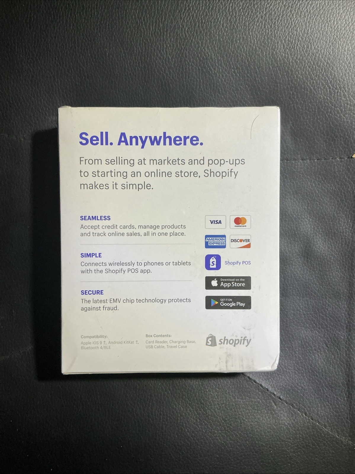 Shopify Chip and Swipe Credit Card Reader White Model S1701 New in Box