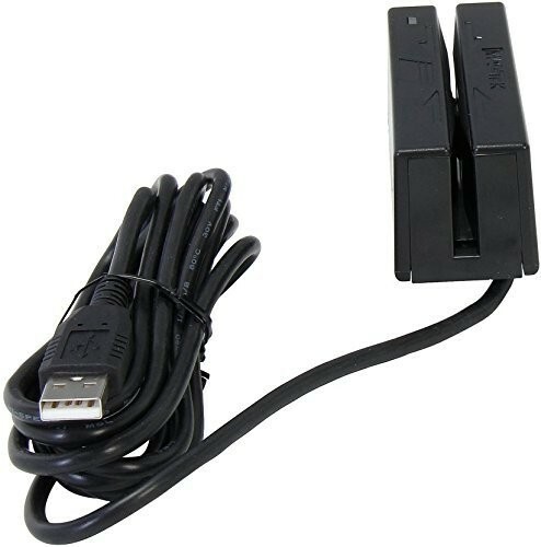 MagTek 21040145 SureSwipe Dual Head Triple Track Magnetic Stripe Card Reader wit