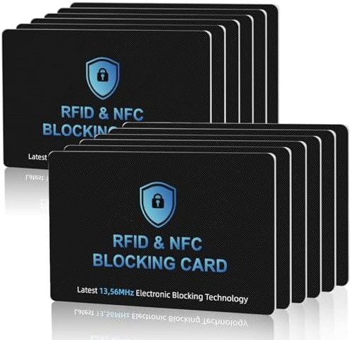 12PCS RFID Blocking Cards Premium Contactless NFC Debit Credit Card Passport …