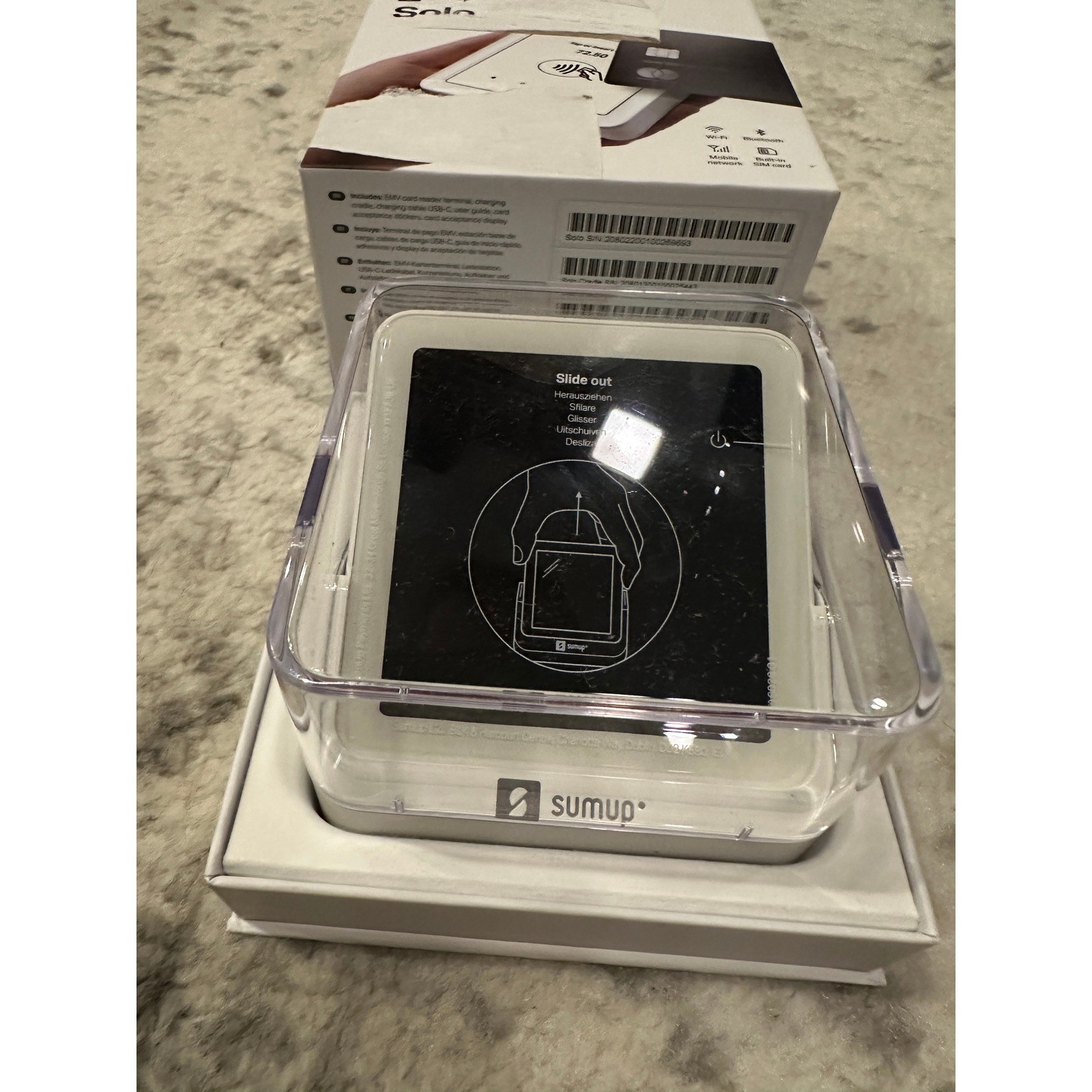 SumUp Solo Smart Card Reader with Charging Cradle – Mobile POS Payment Terminal