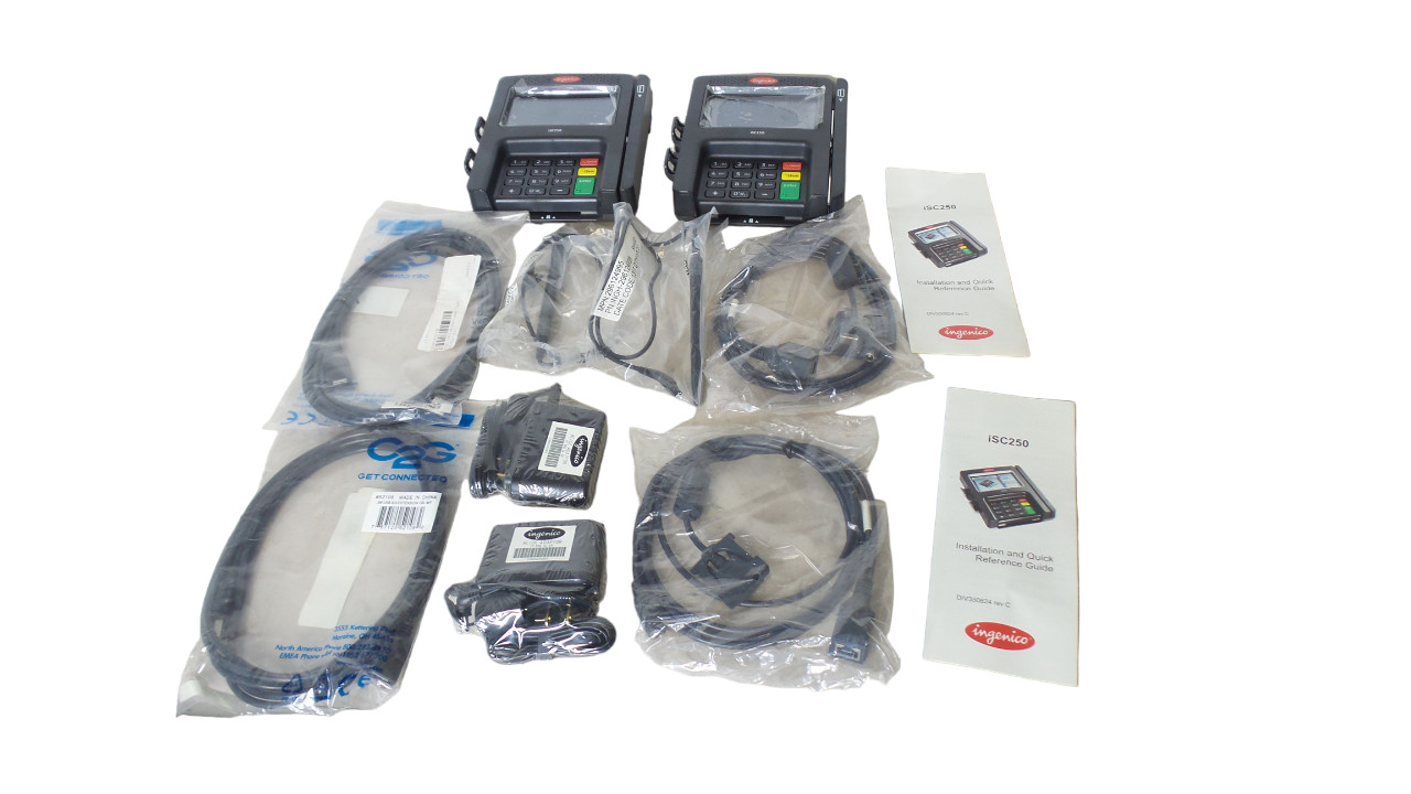 LOT OF 2 Ingenico ISC250-opt Credit Card Reader – Free Shipping