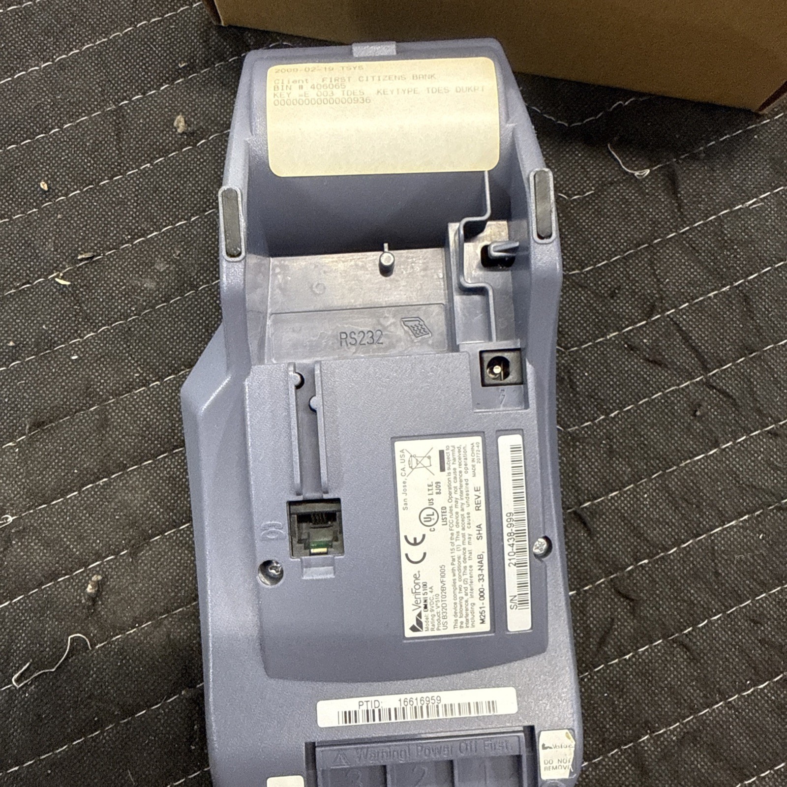 VERIFONE Vx510 CREDIT CARD TERMINAL IN ORIGINAL BOX