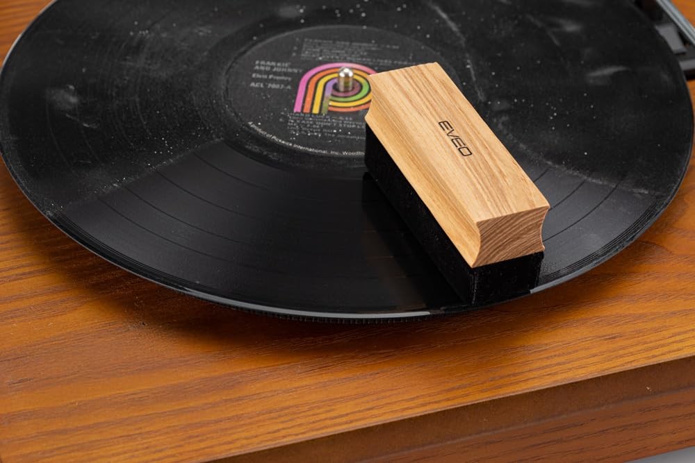 EVEO Vinyl Record Cleaning Kit – 4-in-1 Premium 4 Piece Set, Black