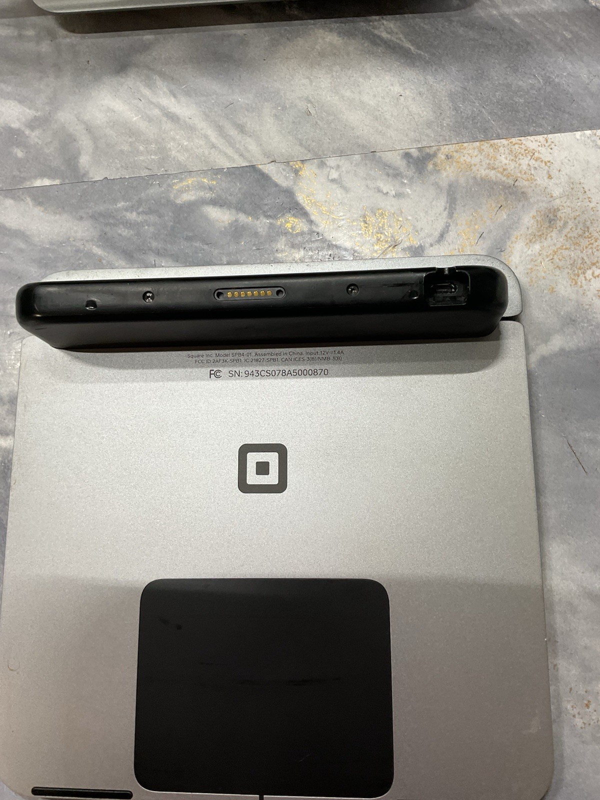 Square SPB1-01 POS Register With Card Reader SPB4-01 Sold As Is For Parts UNTE