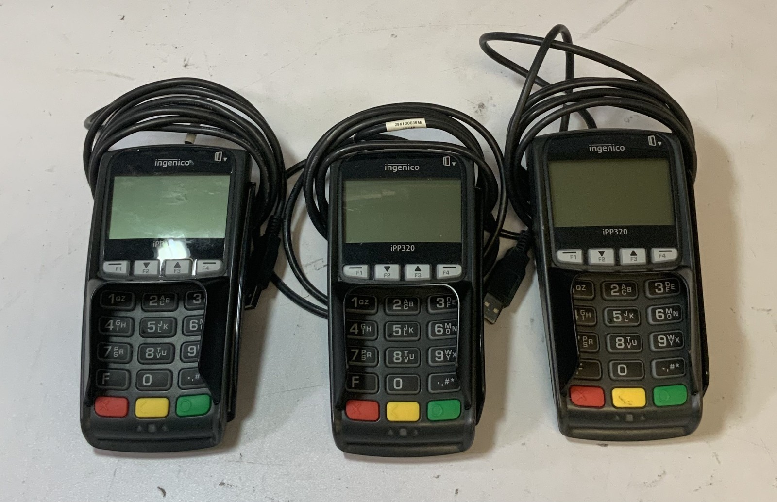 (Lot of 3) Ingenico IPP320-01T1358A Wired Credit/Debit Card Reader Terminal”H2B”