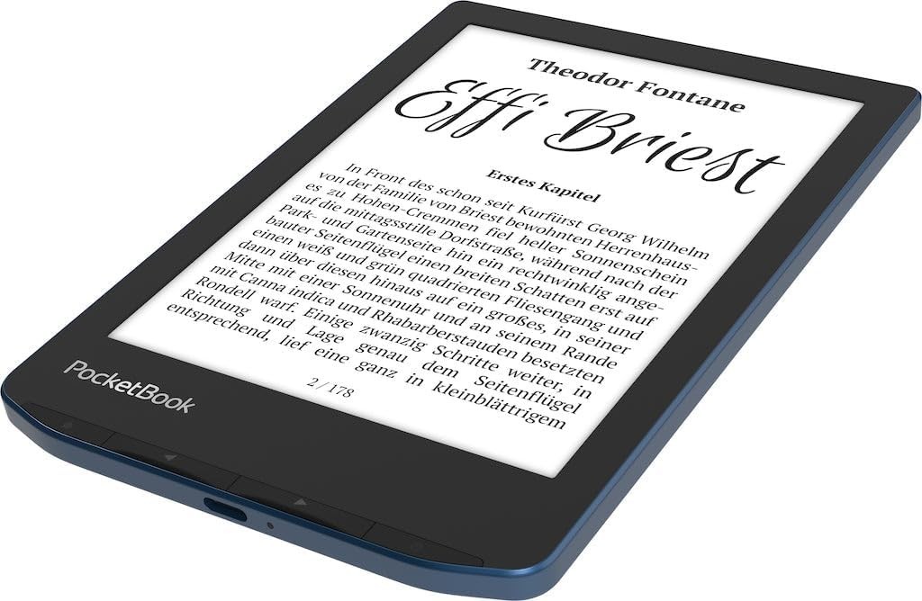 PocketBook Verse Pro E-Reader Waterproof, 6” E-Ink Carta™ HD Touchscreen, Azure