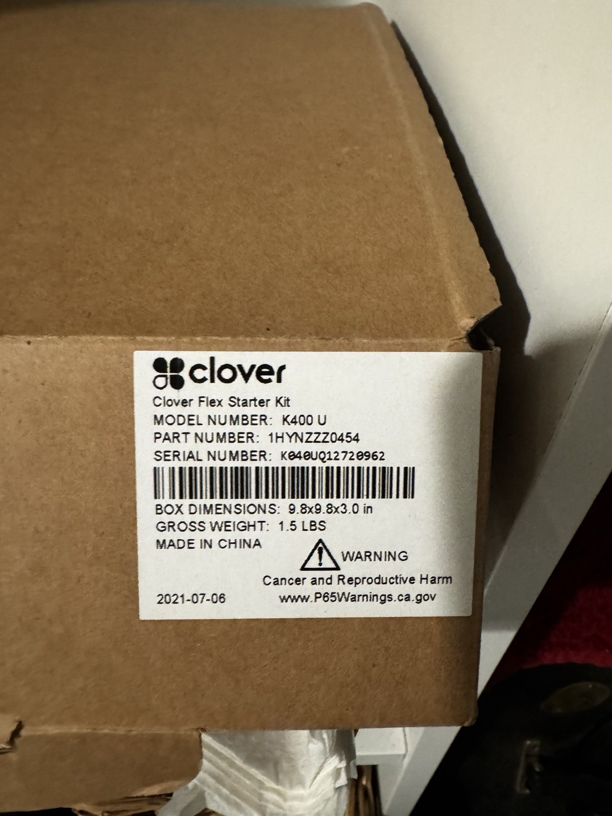 Clover Flex K400 U Wireless Credit Card Terminal Starter Kit w/ Adapter & Cables