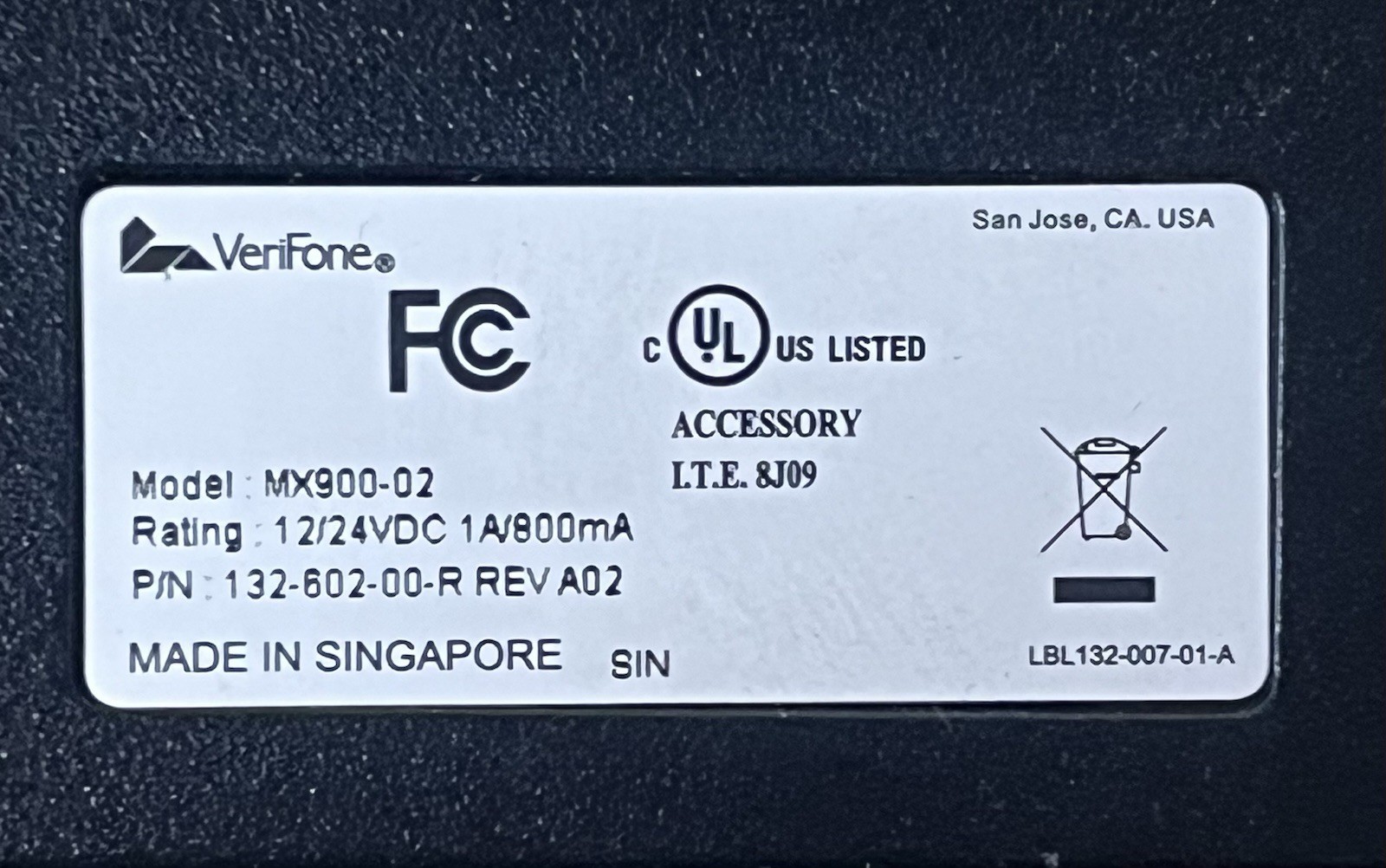 LOT OF 5 Verifone MX900-02 132-602-00-R USB/Ethernet I/O Module