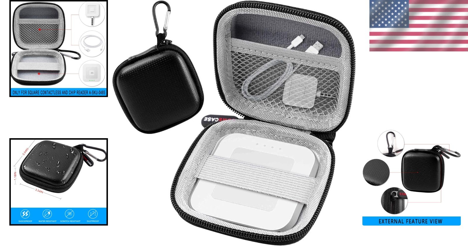 Hard EVA Chip Card Reader Case – Lightweight & Waterproof Protection