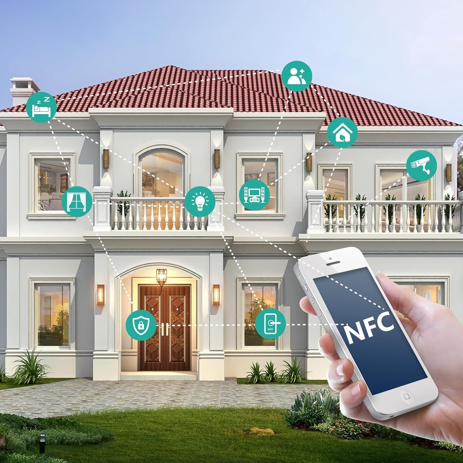 10Pcs NTAG215 NFC Tags – Customizable White Coin Cards for Android Devices