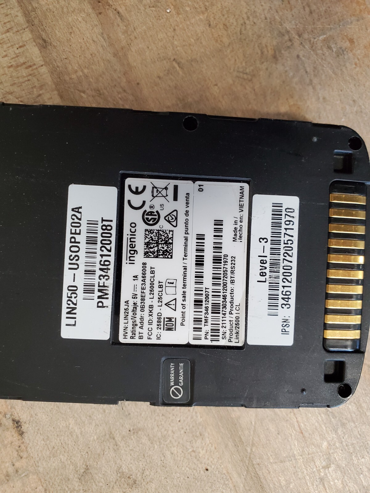Lot of (14) Untested Ingenico – (7) Link/2500, (2) iUC285, (3) ICT220, (2) IP350