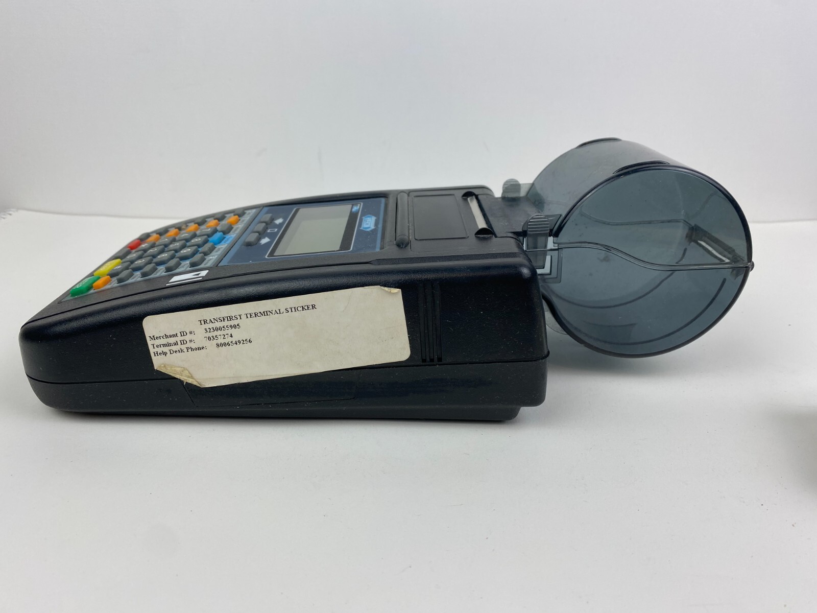 HYPERCOM T7 Plus Credit Card Machine with 3 Paper Rolls No Power Cord
