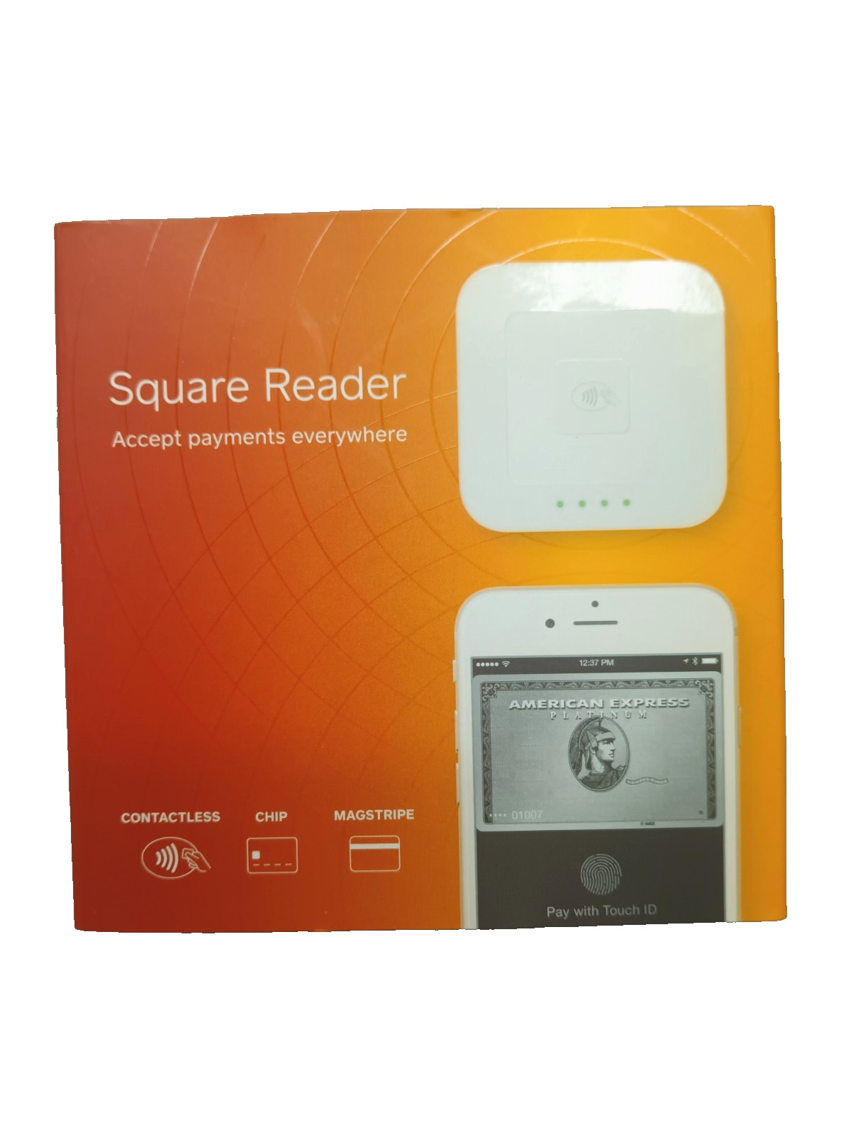 Square Reader for Contactless and Chip 1st Gen, Micro-USB (A-SKU-0485) New Open