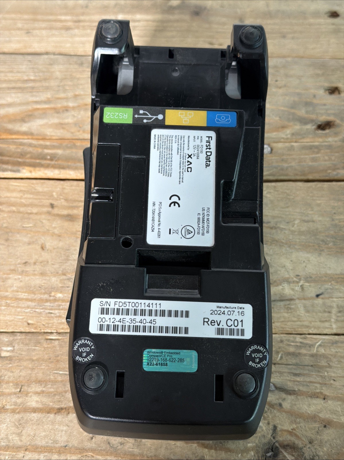 First Data FD150 Credit Card Terminal Untested