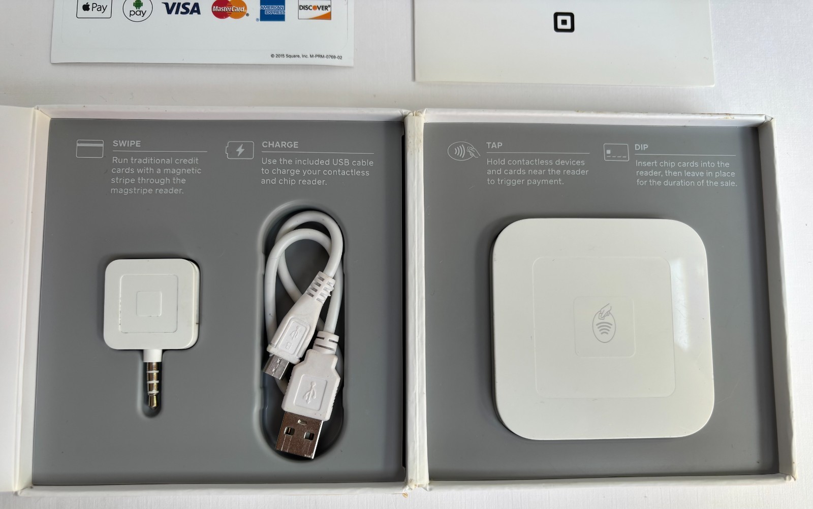 SQUARE READER contactless Chip Cards + magstripe HEADPHONE connector NEW in box