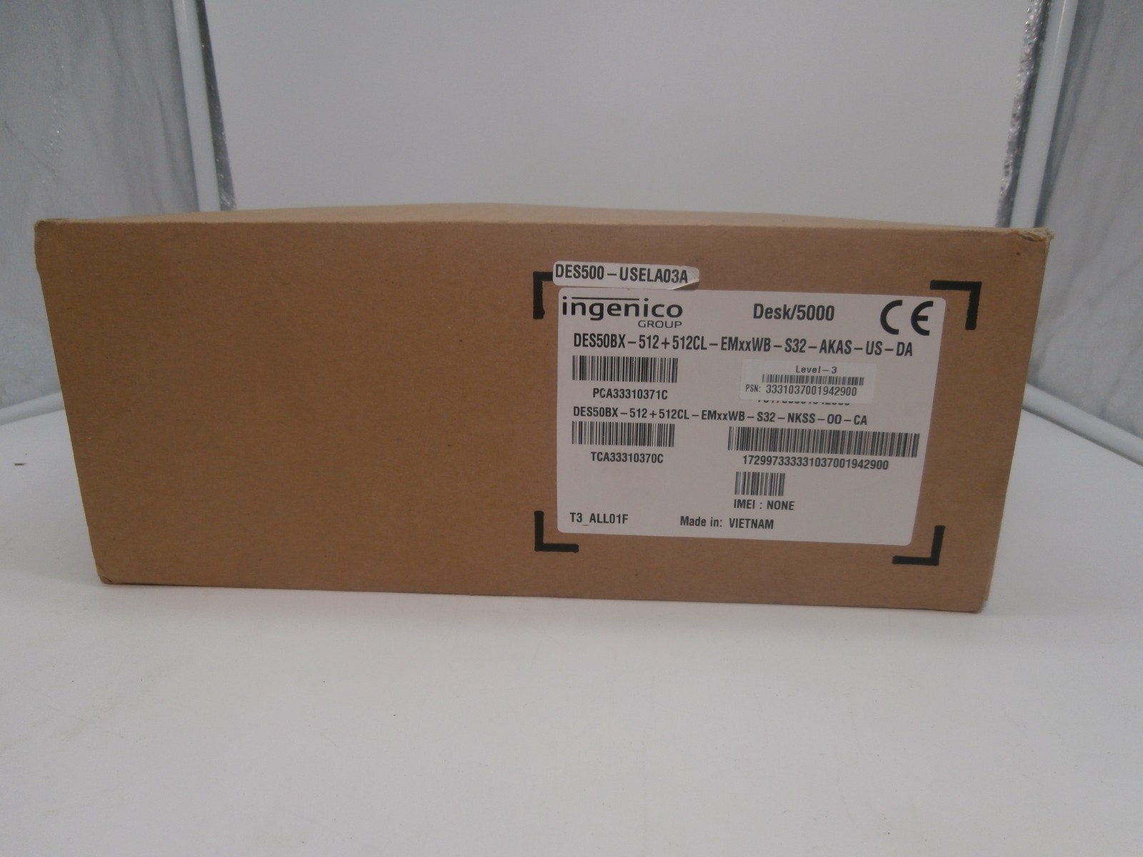 Ingenico Desk 5000 PCA3331037C/TCA3331037C Payment Terminal Untested Appears New