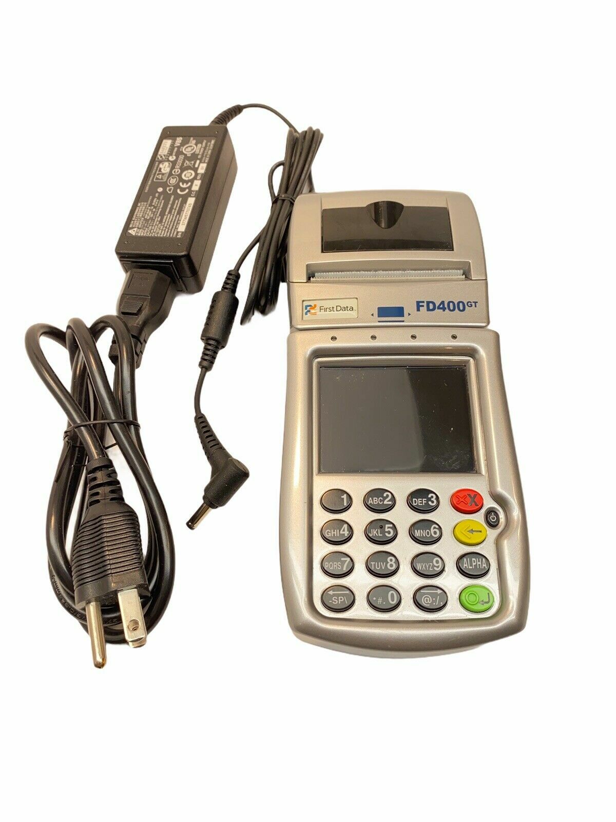 First Data FD400GT Silver & Black Wireless Handheld Terminal Credit Card Reader
