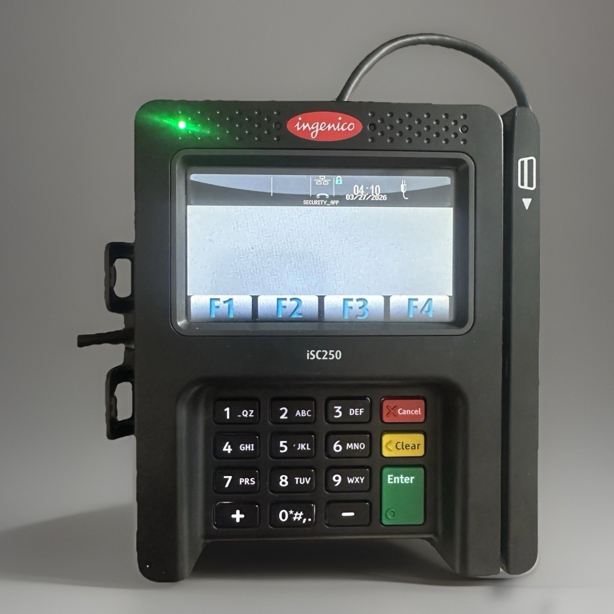 INGENICO Touch ISC250 POS Payment Credit Card Terminal w/Stylus Pen & AC Adapter