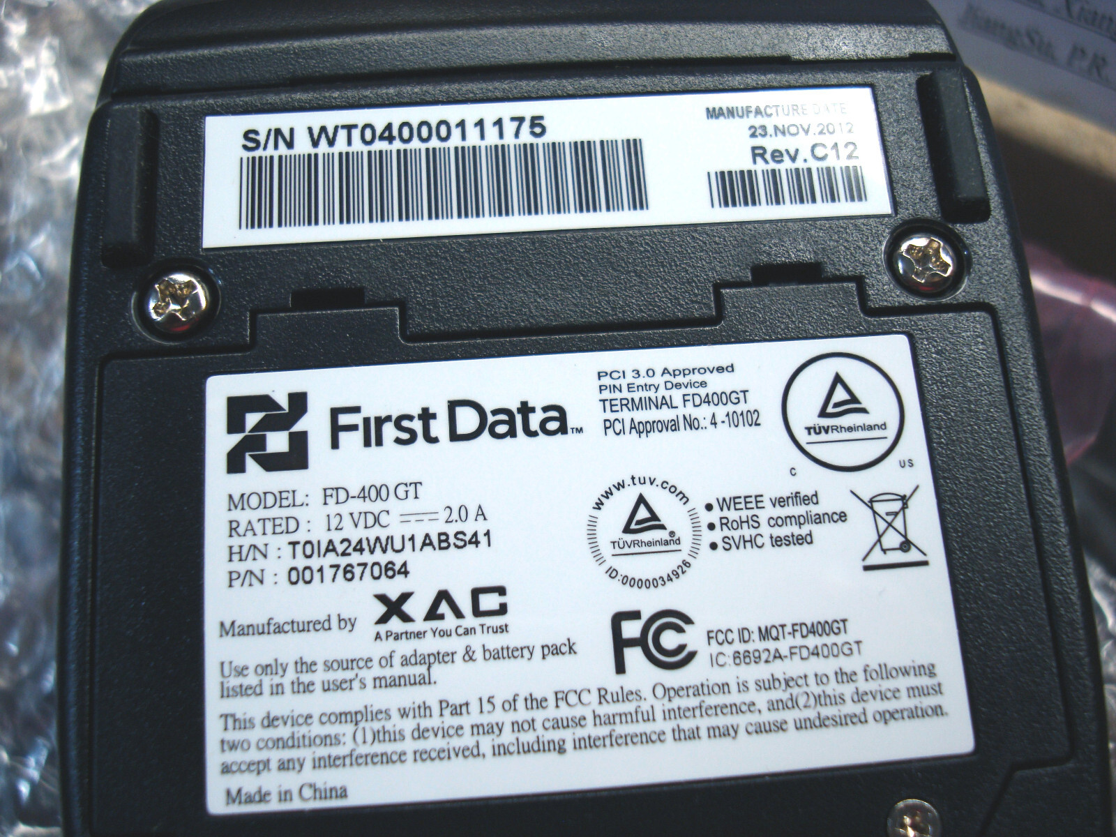 First Data FD400GT GPRS Wireless Terminal Convenient Business Transactions Mint