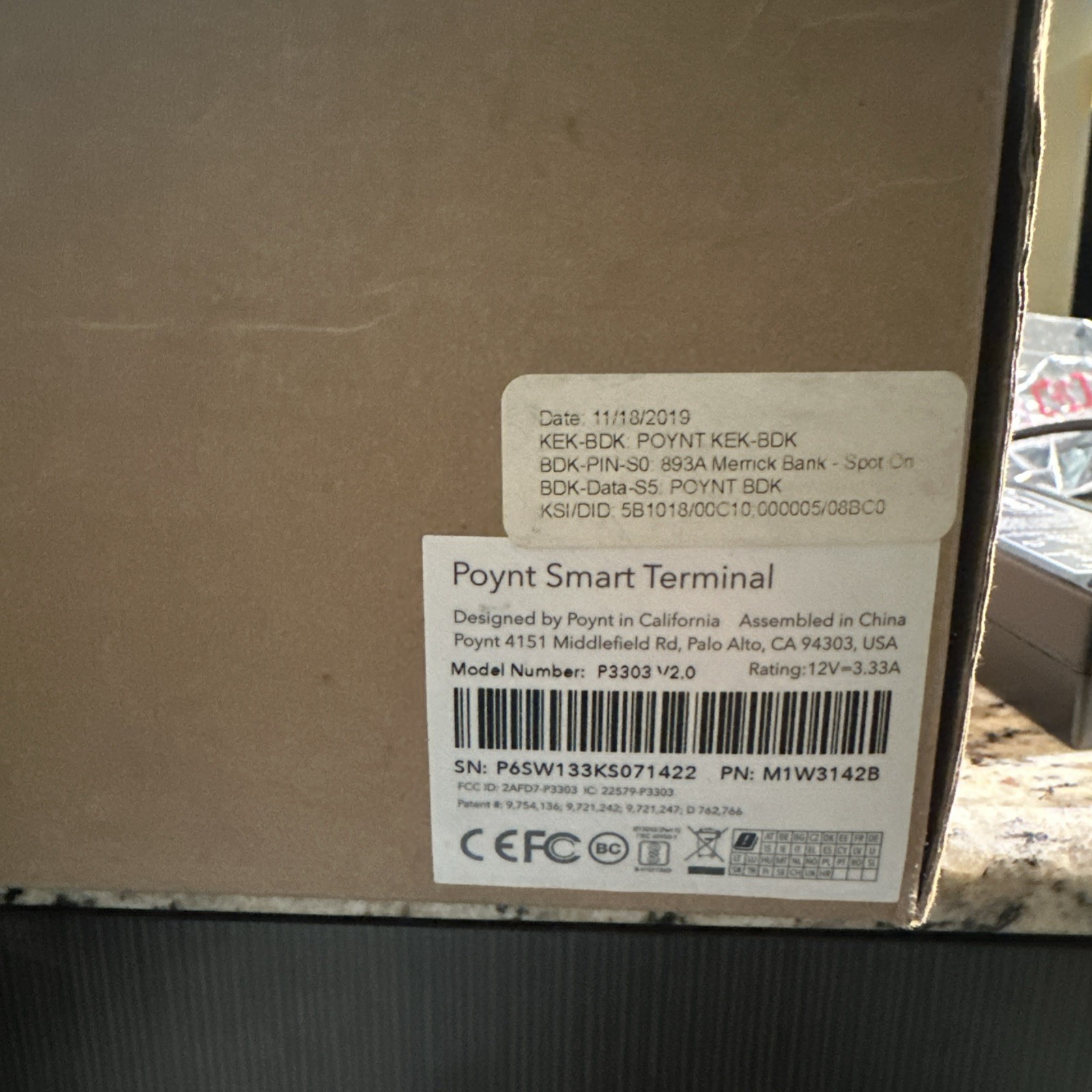 Poynt Smart Terminal V2.0 P3303 Smart Terminal New Parts Only