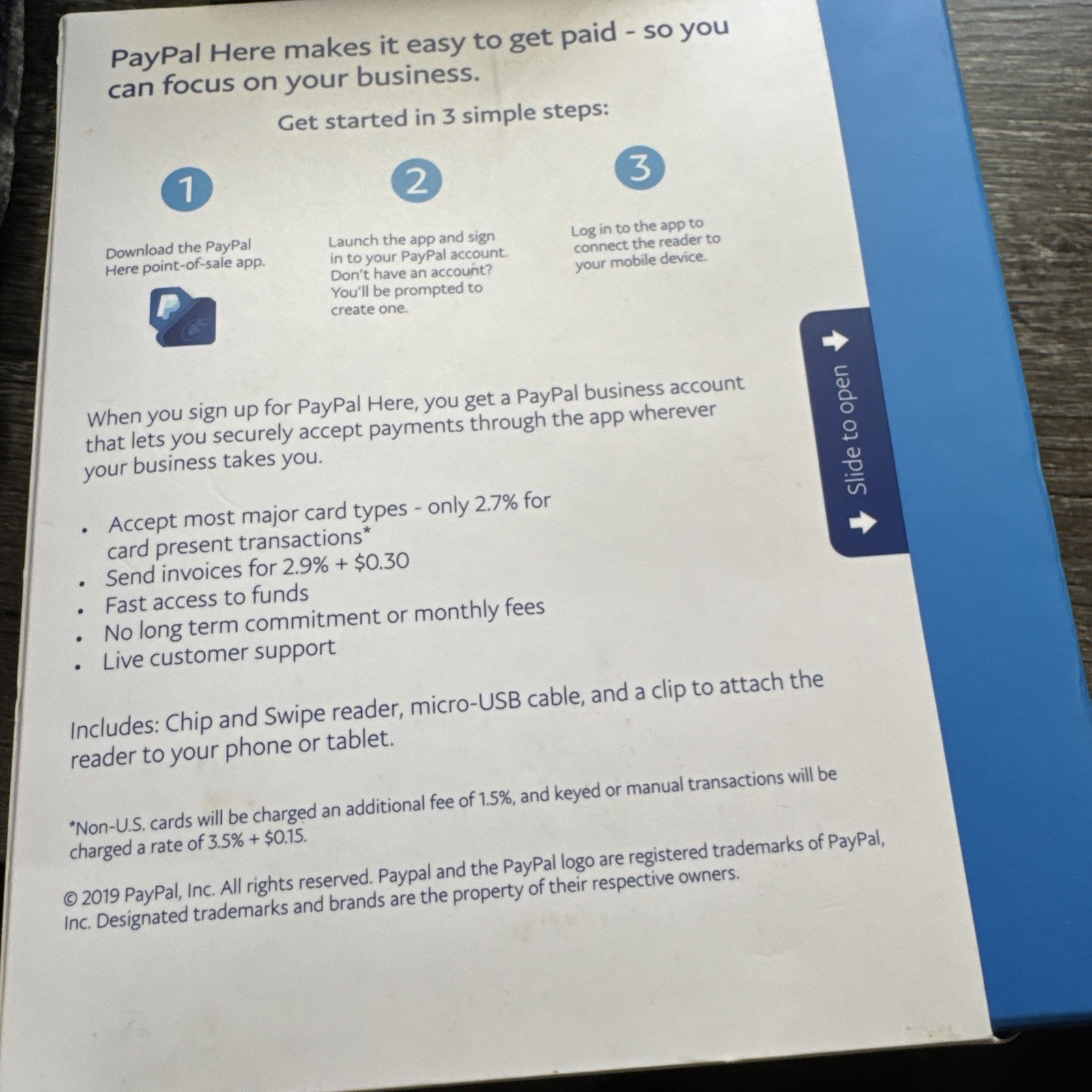 NEW PayPal HERE Chip And Card Swipe Reader Accept Credit & Debit Cards ANYWHERE