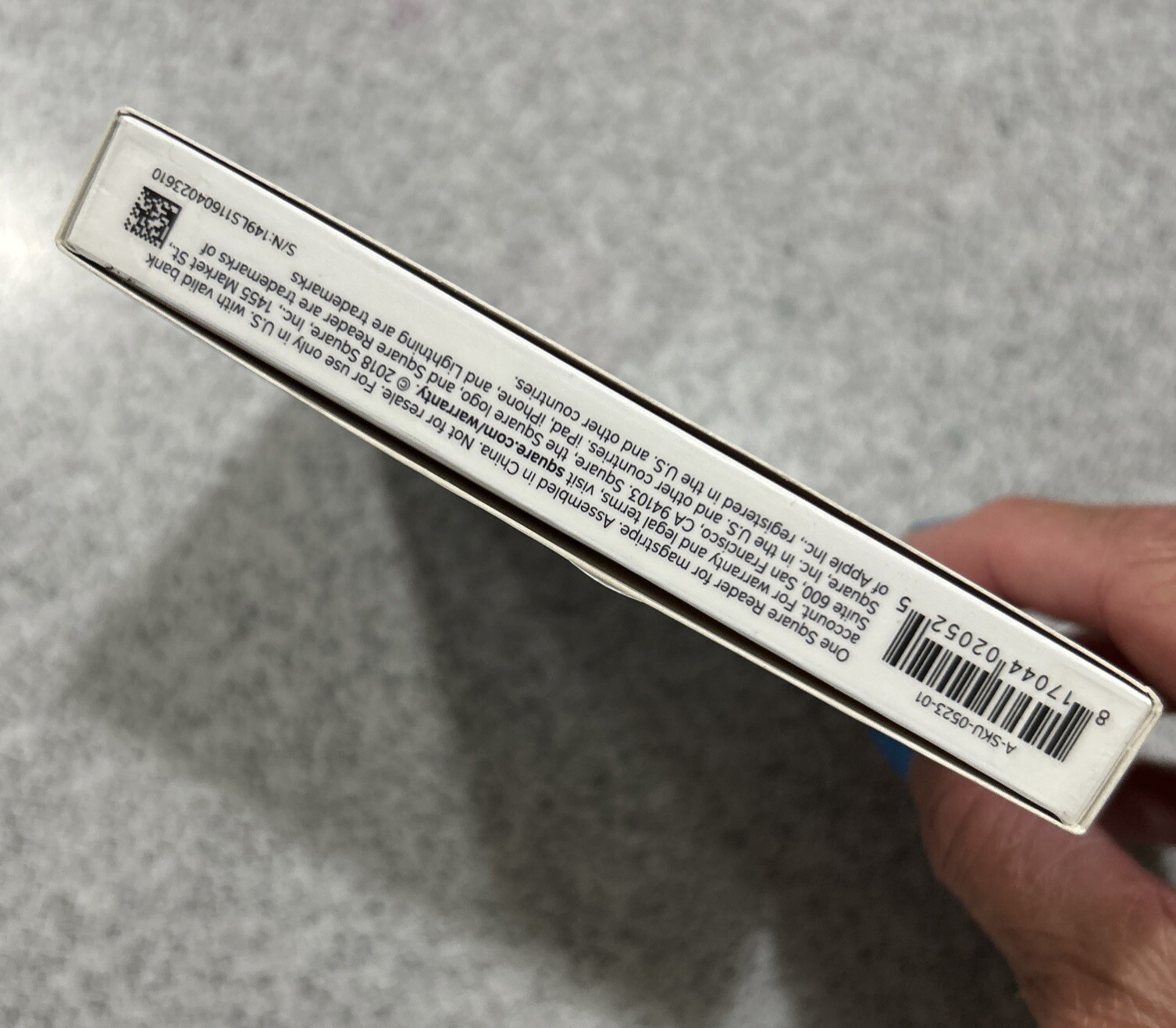 NEW Square Magstripe Reader with Lightning Connector Glossy White