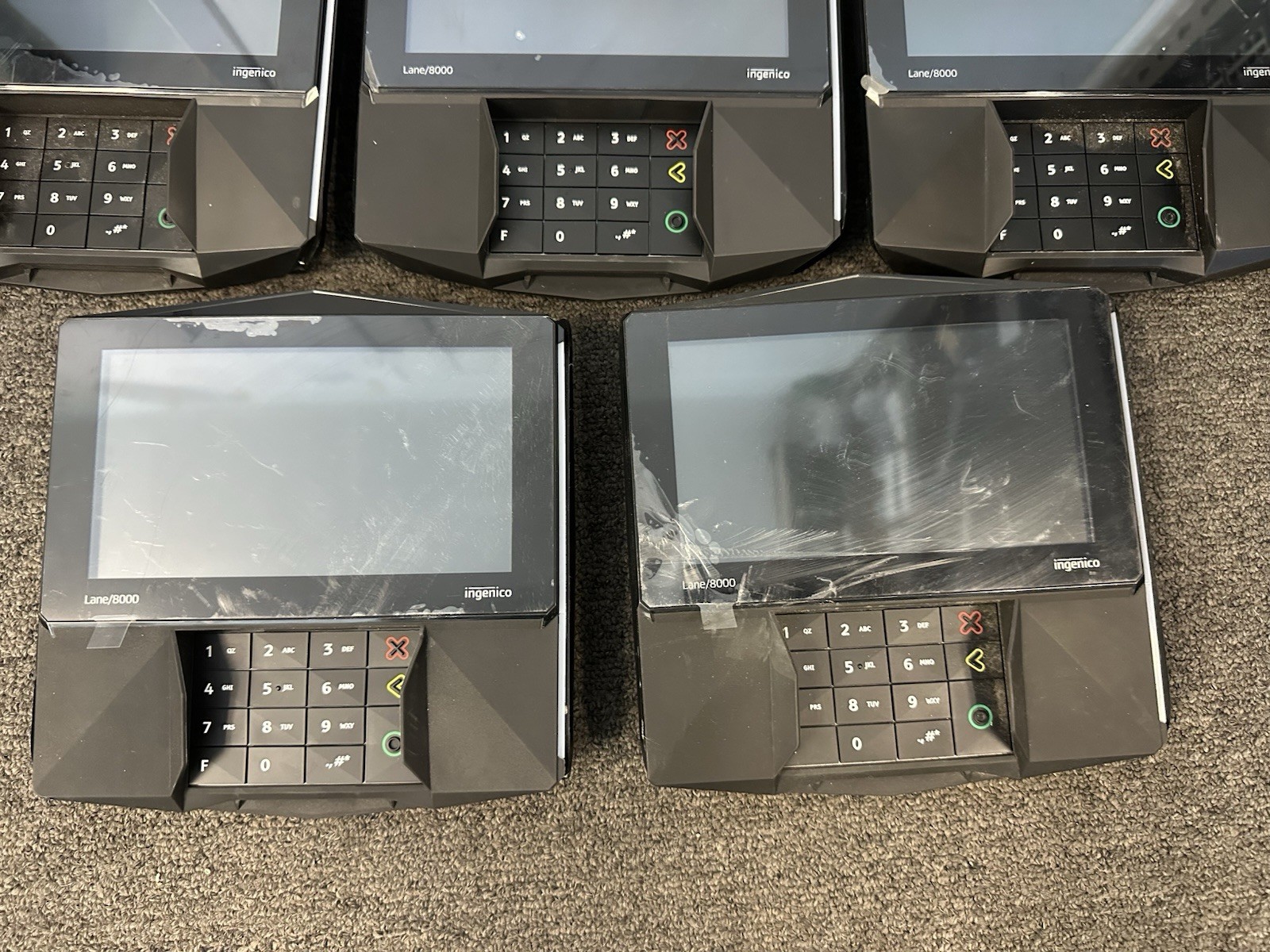 Ingenico 8000 Lot Of 8 All Tested To Power On-Must See Pictures-UNITS ONLY