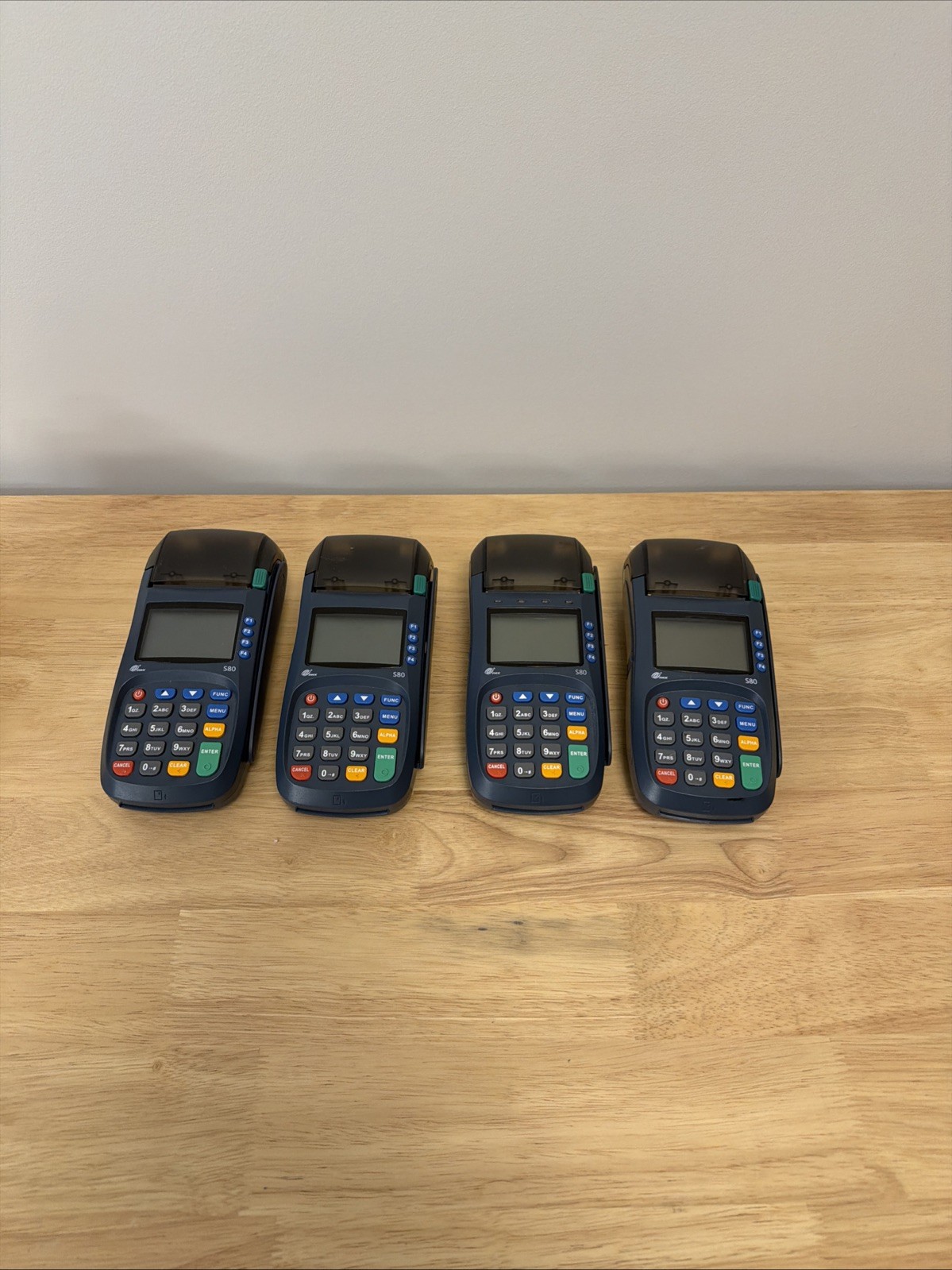 LOT OF 4 PAX S80 EMV NFC Credit Card Machine – Used UNTESTED No Power Cables