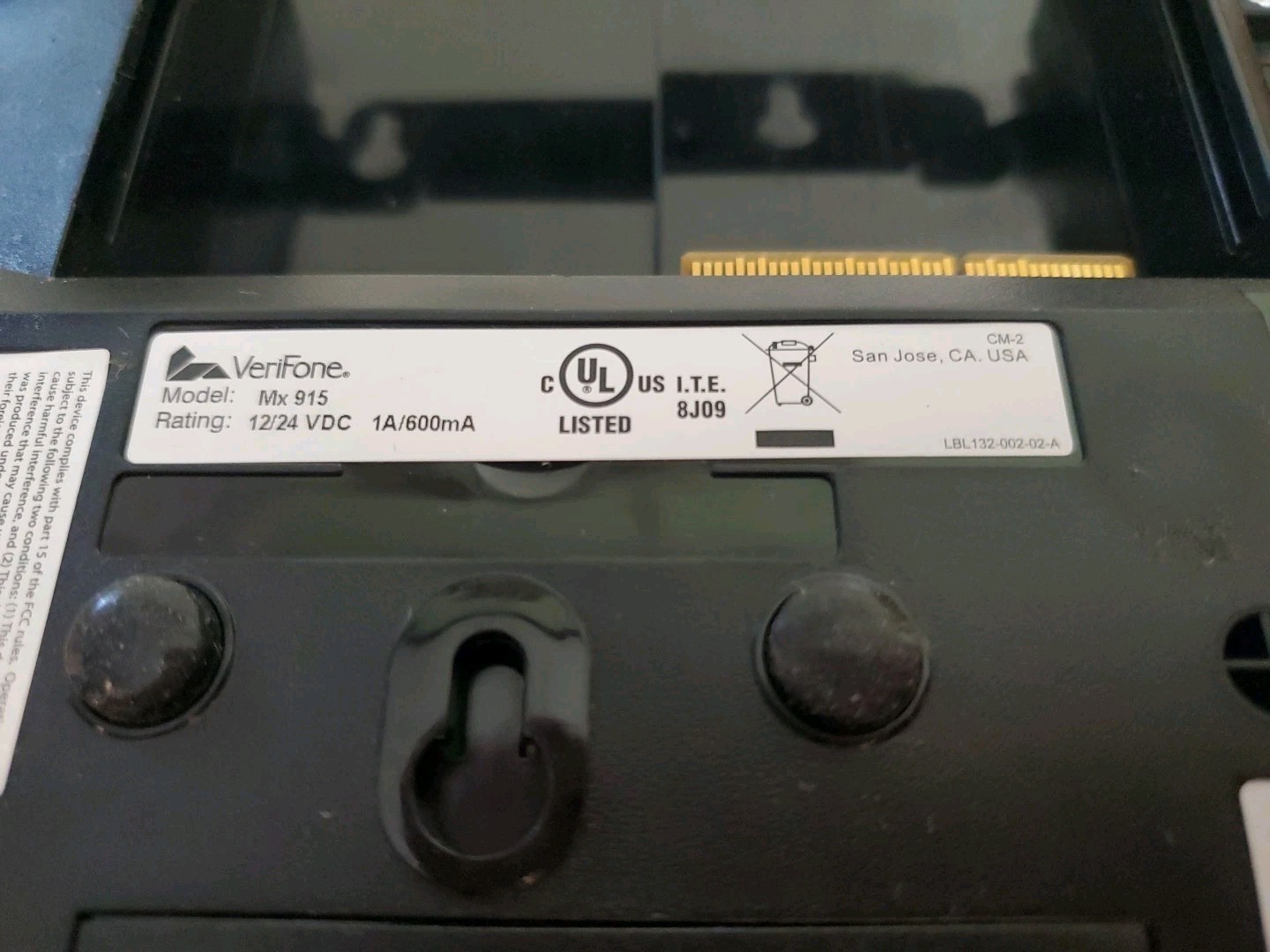 VeriFone MX 915 Mx915 Credit Card Pinpad Terminal M132-409-01-R w/Pen