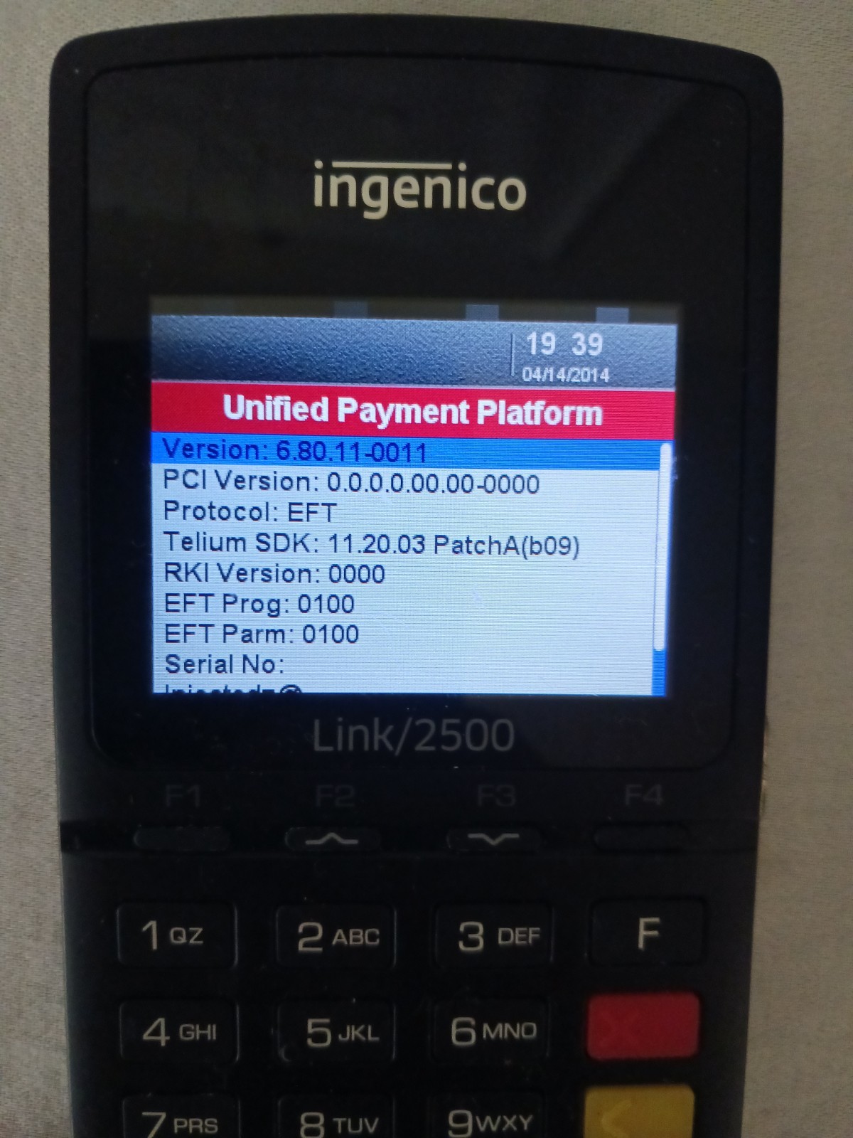 Ingenico Link 2500 POS Bluetooth USB Card Reader Terminal PMF34611218R Wireless