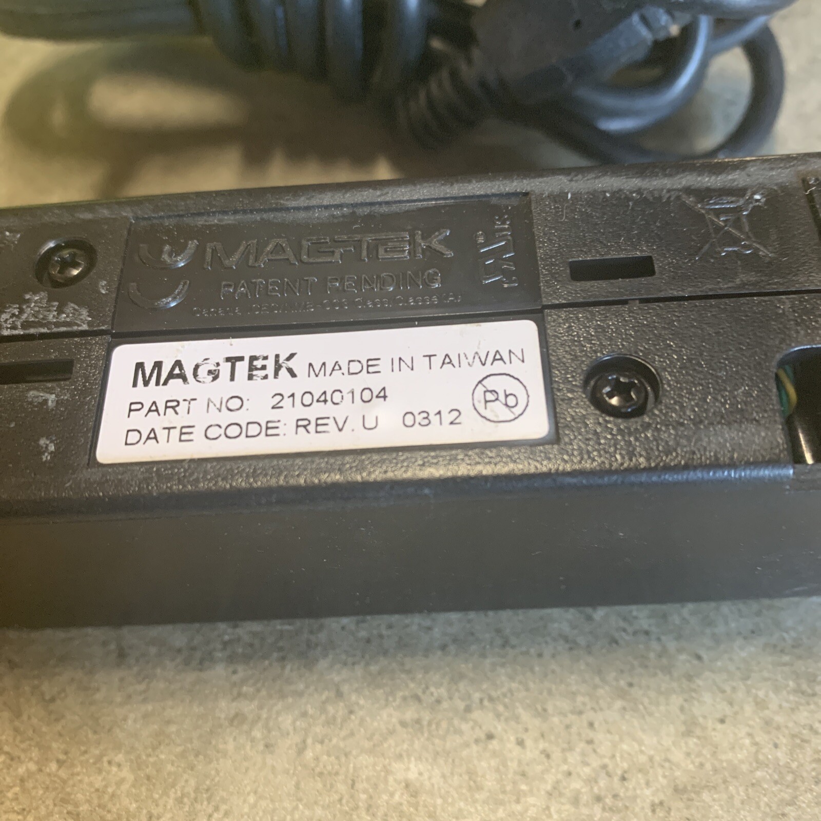 Magtek 21040104 Credit Card Magnetic Stripe Reader