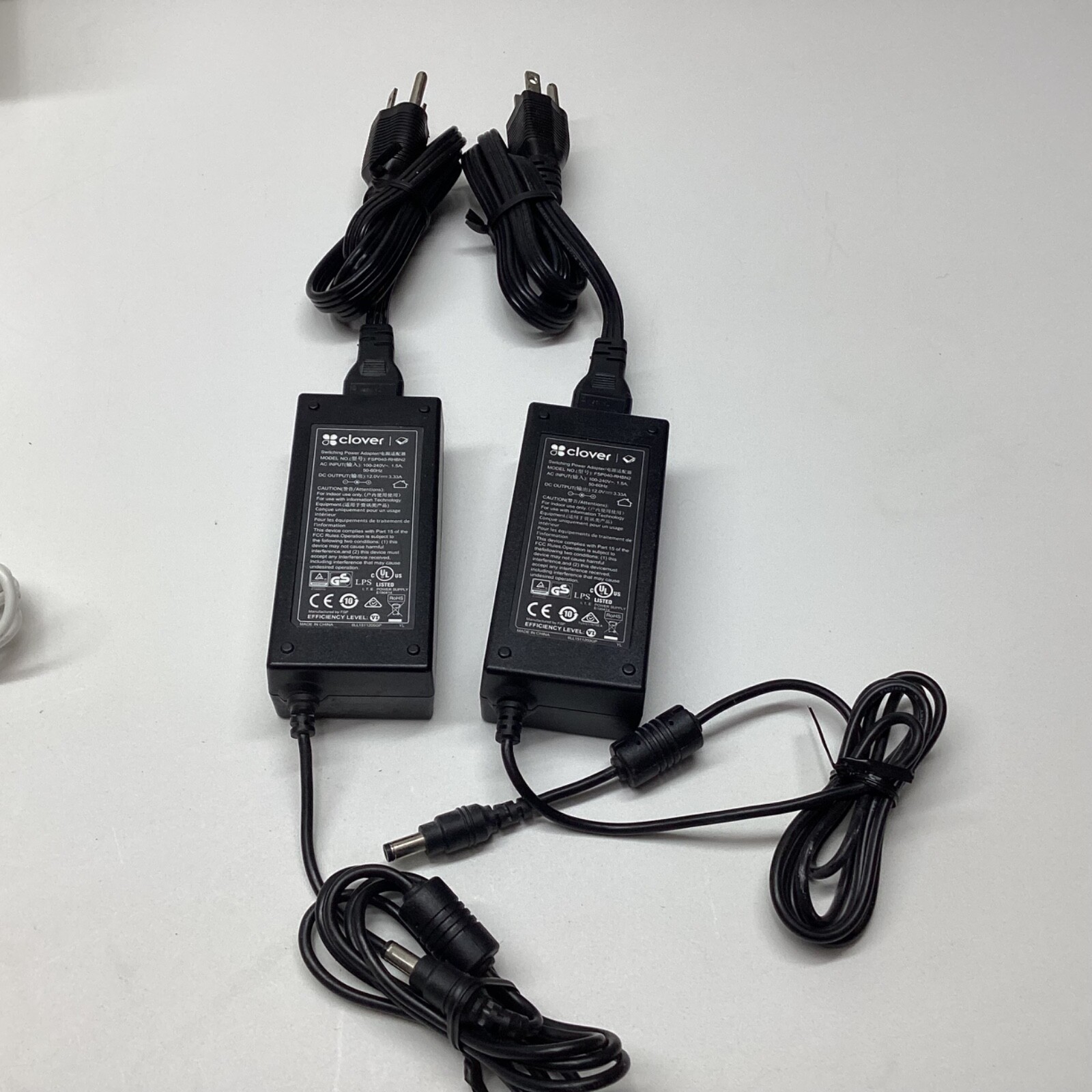 3-Clover Mobile Station C201 mobile dock and misc Clover Power Cords