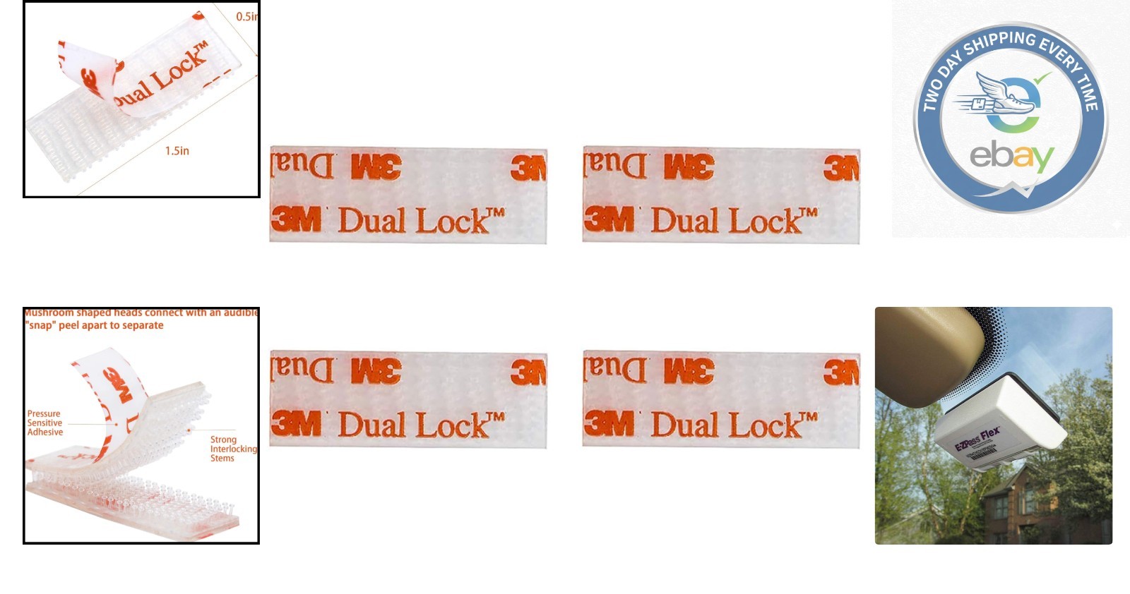 Versatile 4 Pcs Toll Tag Mounting Kit – Water-Resistant and Secure Adhesive