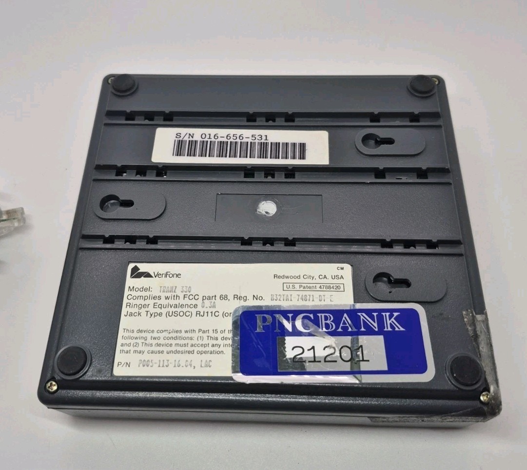 Verifone Tranz 330 Credit Card Reader POS Terminal.