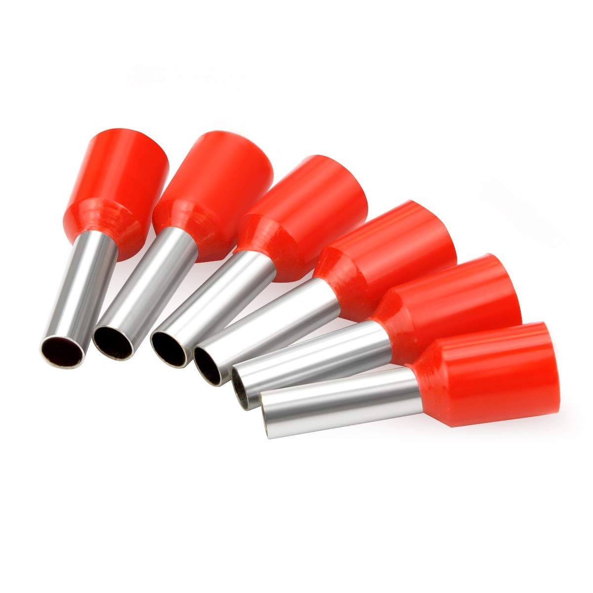 XHF 1000 PCS AWG 22/0.5mm² Wire Ferrules Insulated Copper Crimp Connectors Red