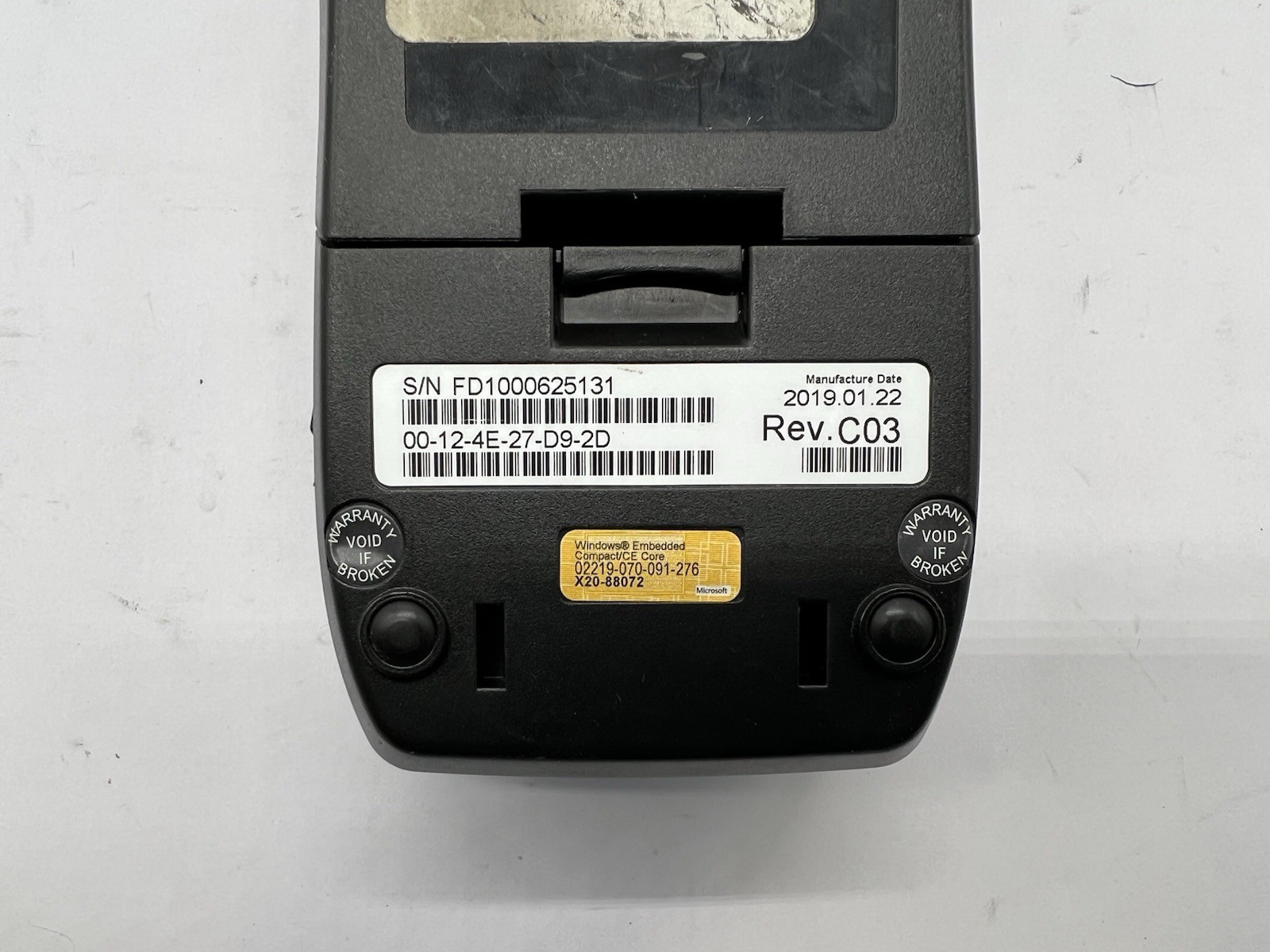 First Data FD130 Credit Card Terminal-No Power Supply