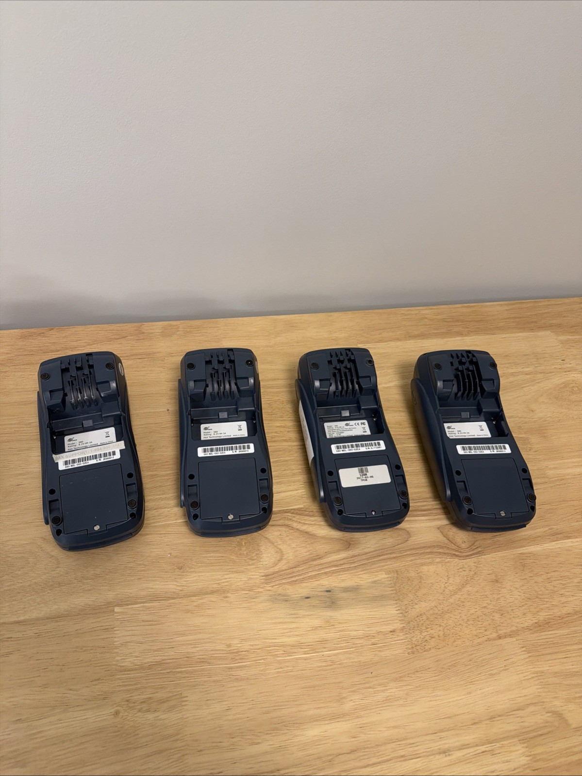 LOT OF 4 PAX S80 EMV NFC Credit Card Machine – Used UNTESTED No Power Cables