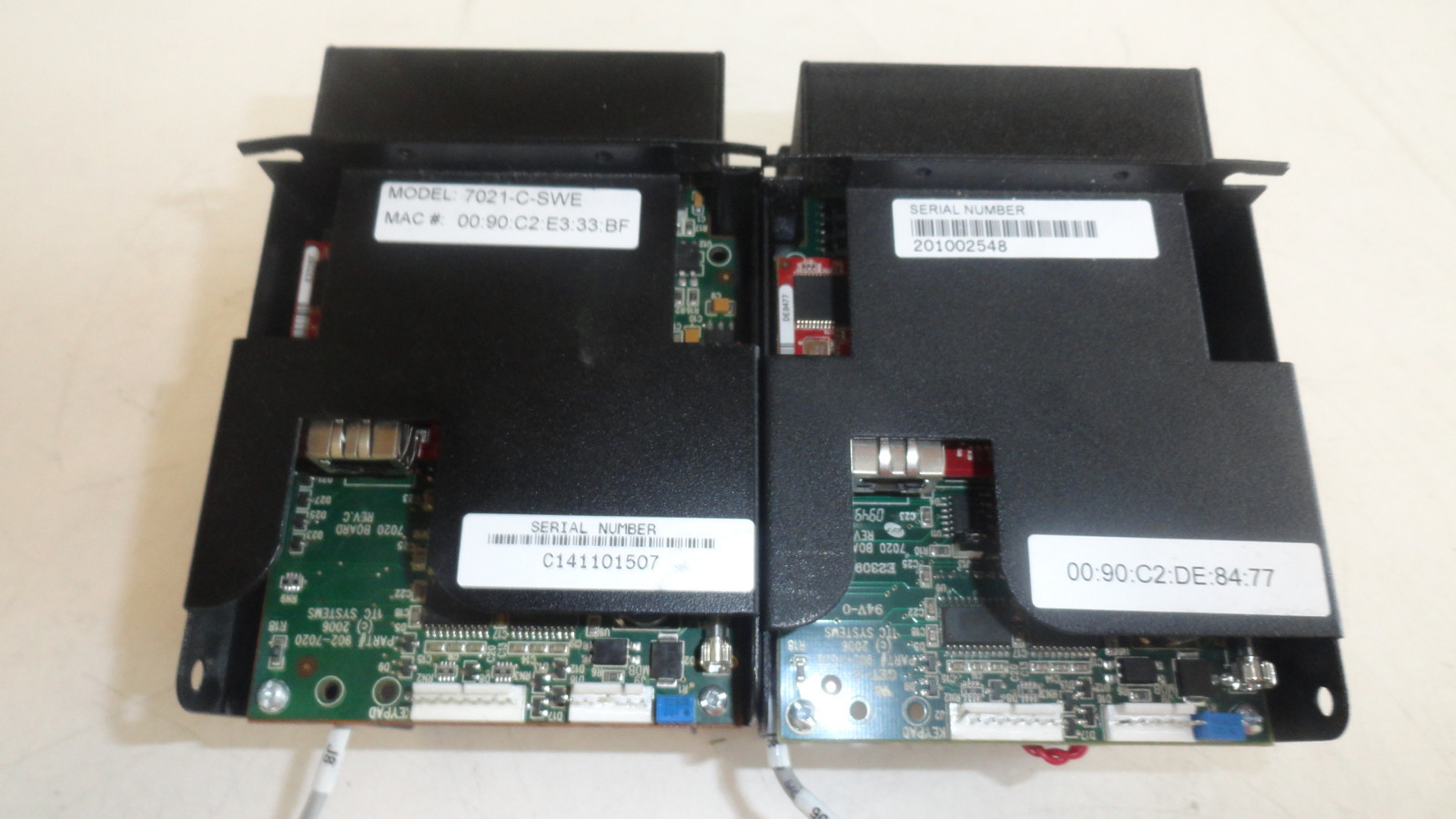Lot of 2 CBORD 7021-C-SWE Credit Card Unit